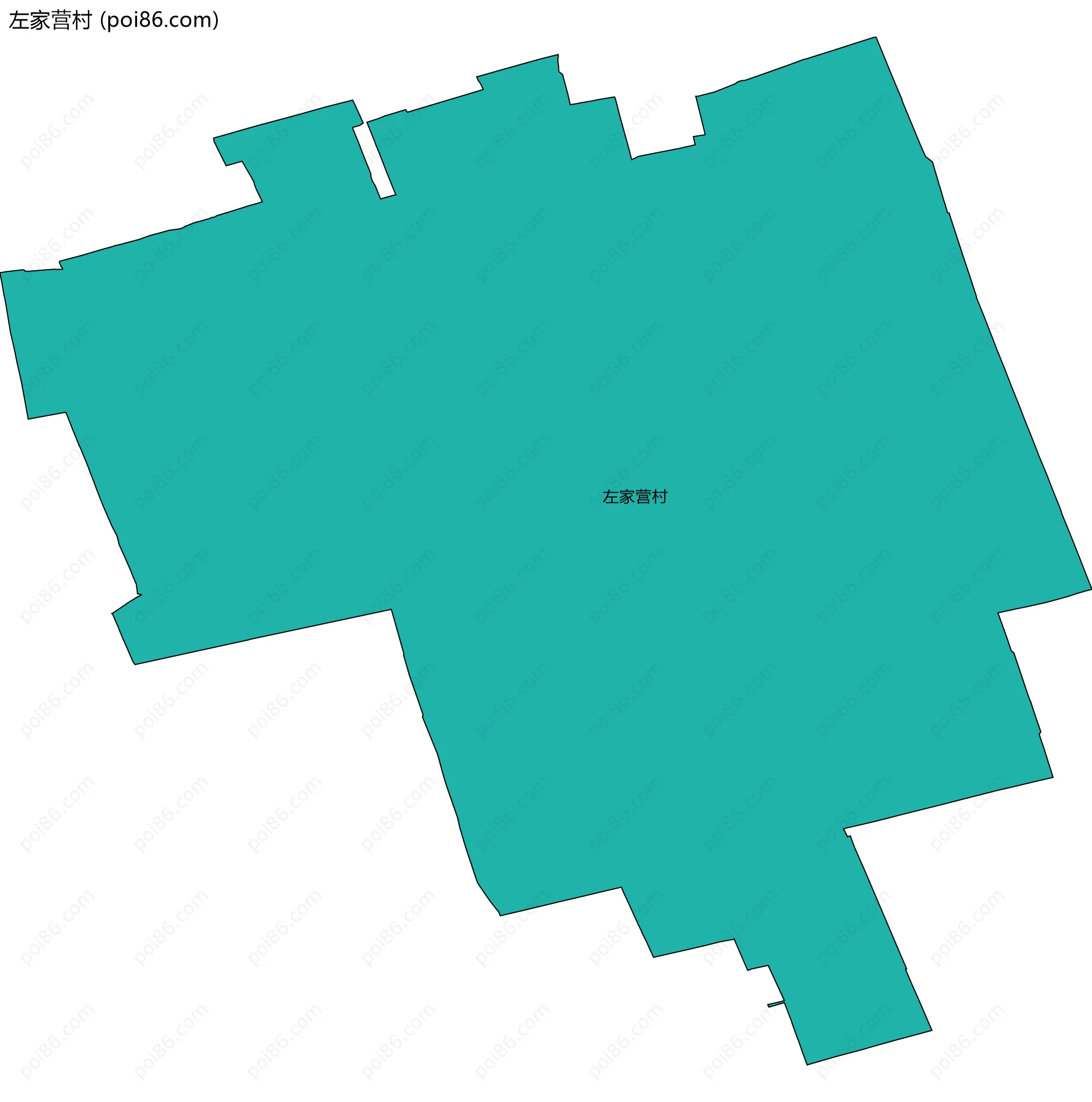 左家营村边界地图