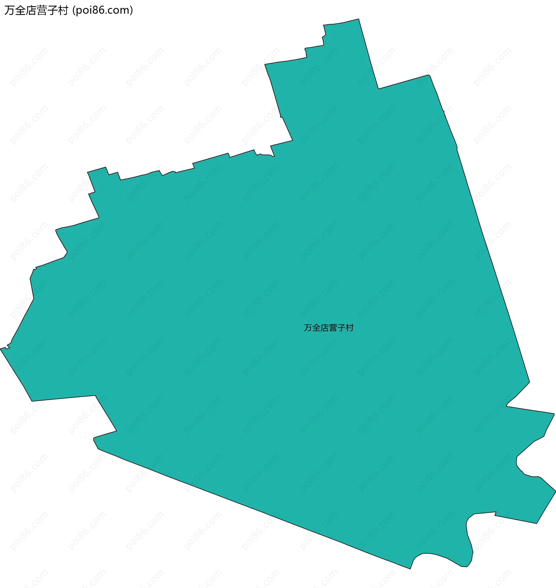 万全店营子村边界地图