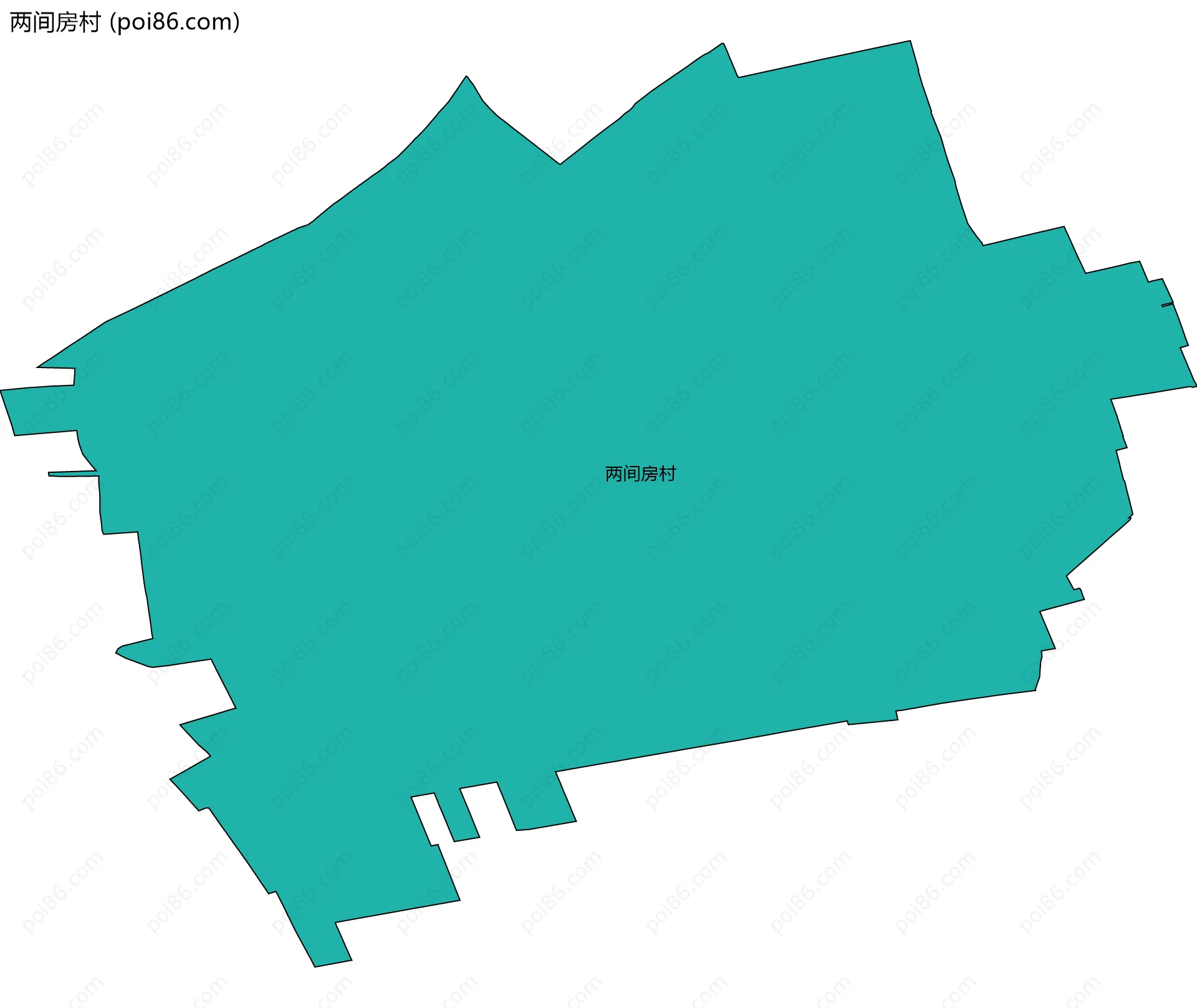 两间房村边界地图