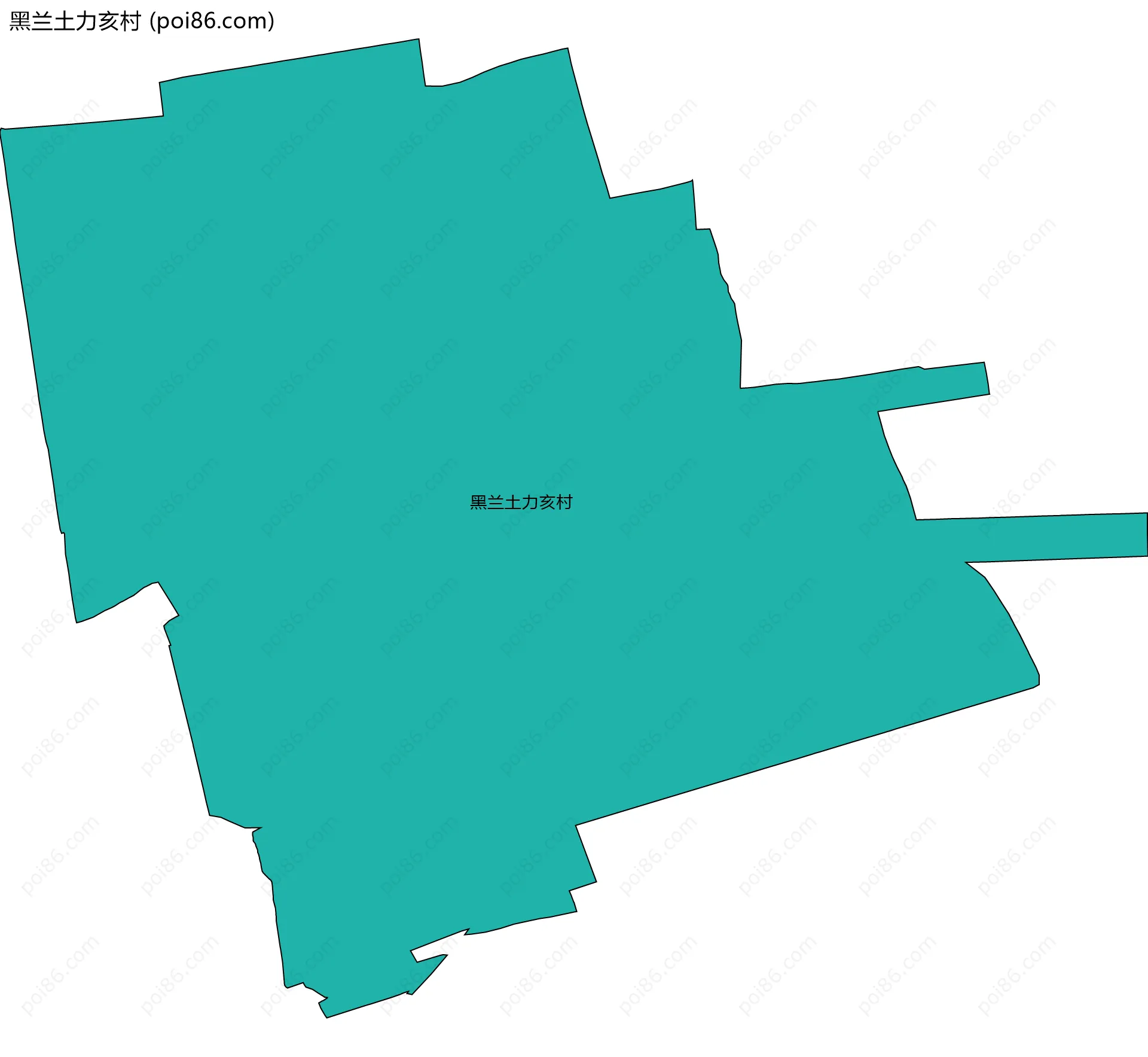 黑兰土力亥村边界地图