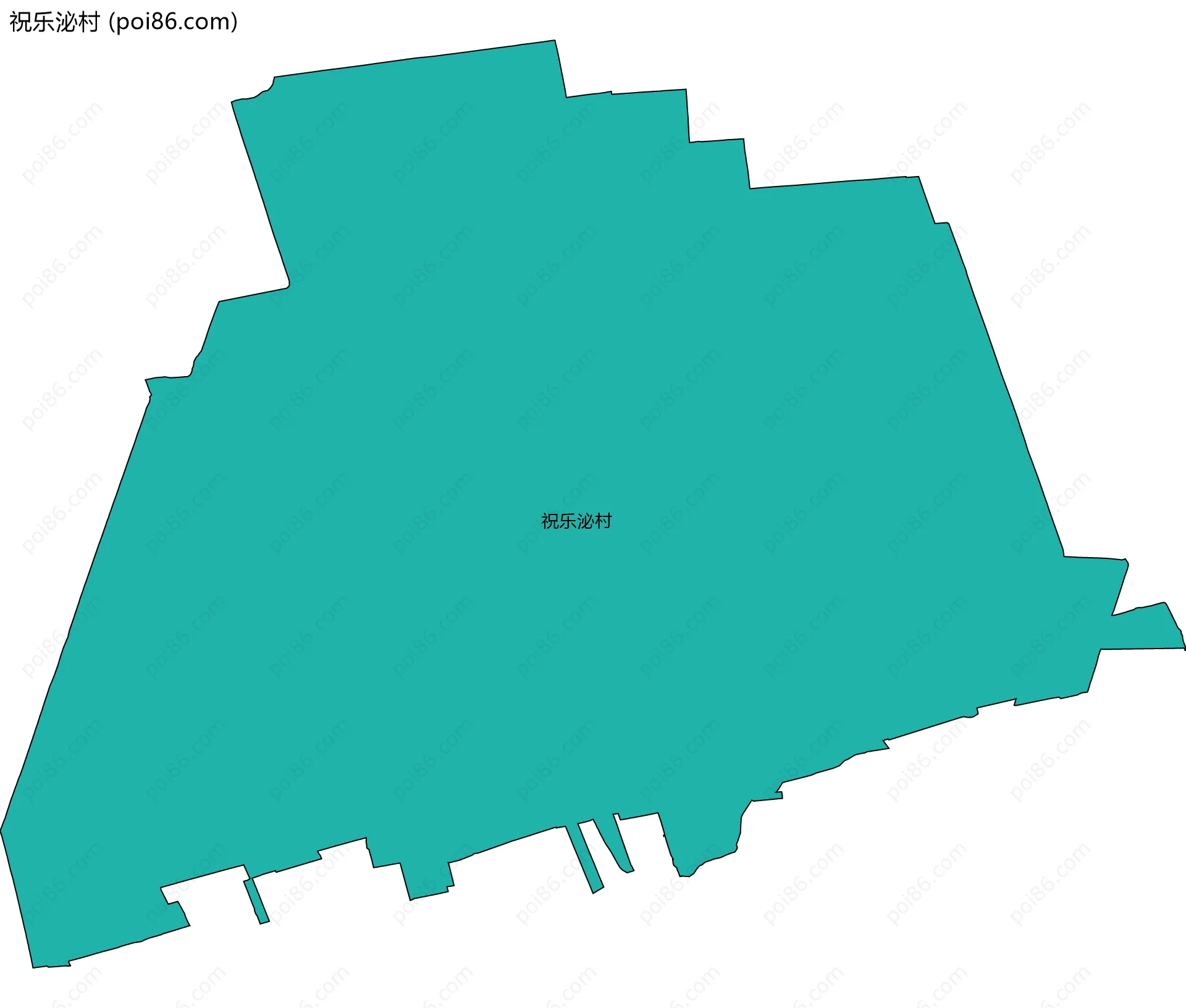 祝乐泌村边界地图