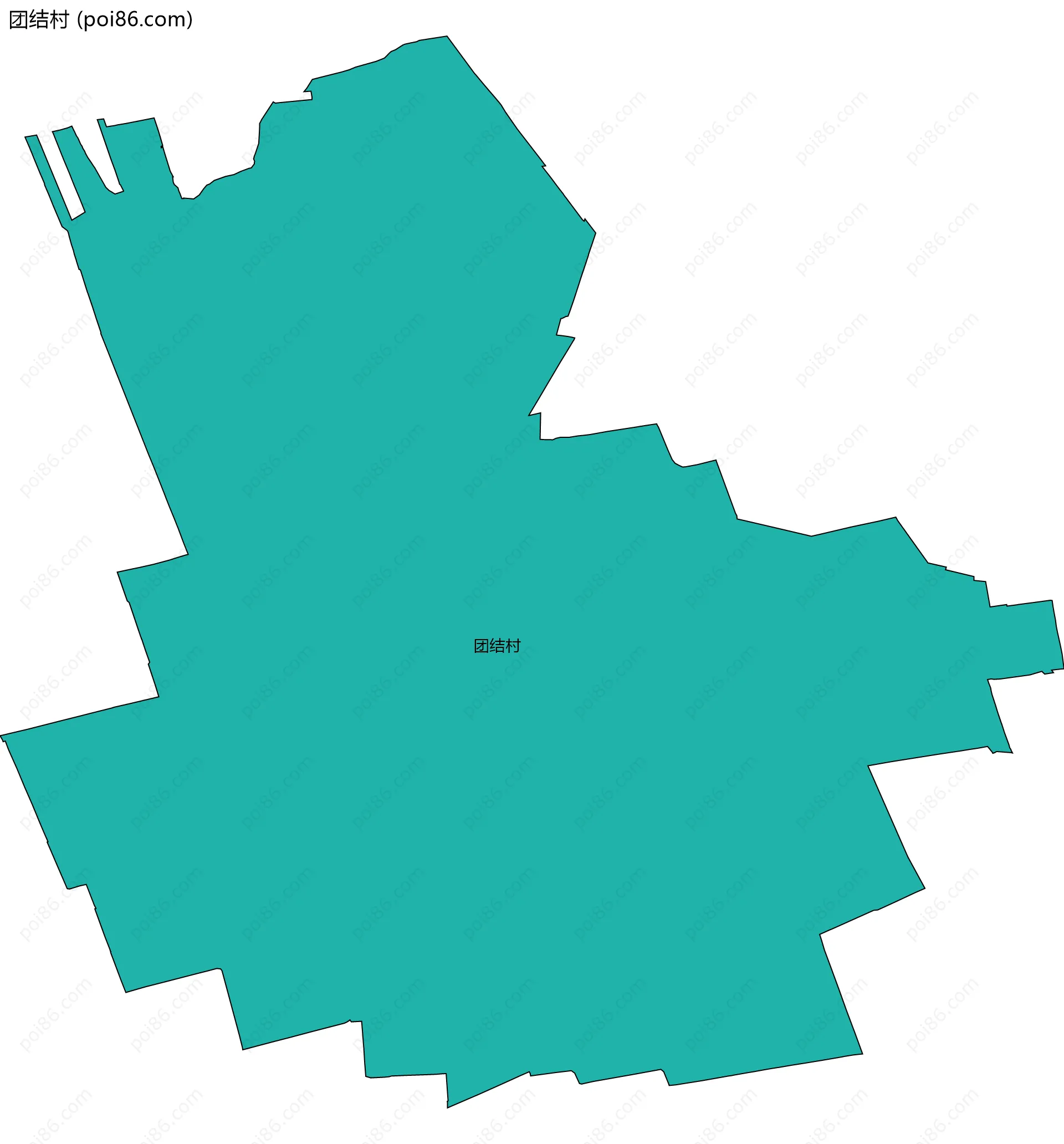 团结村边界地图