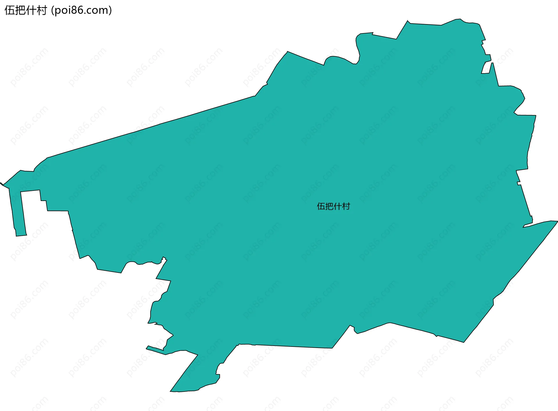 伍把什村边界地图