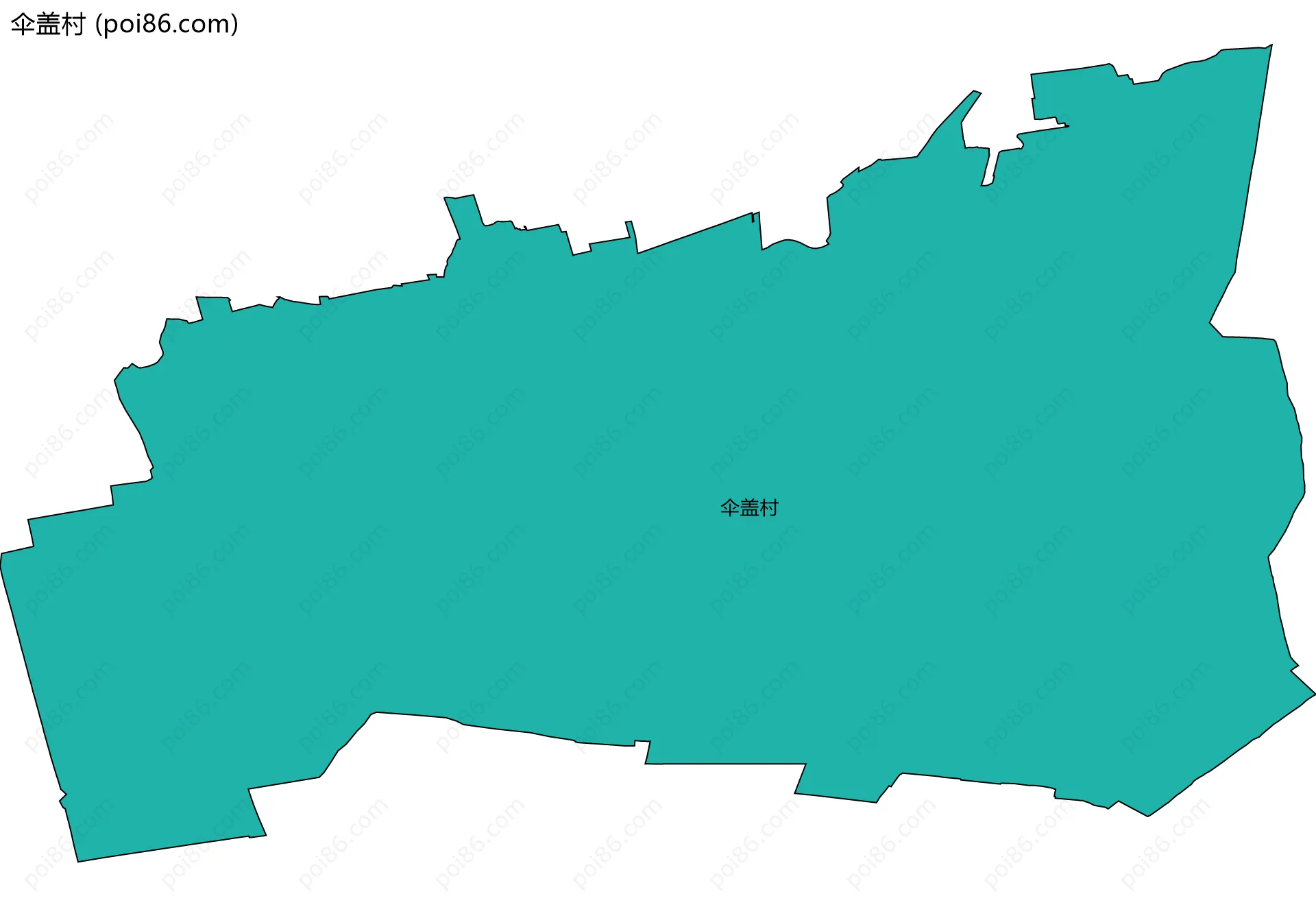 伞盖村边界地图