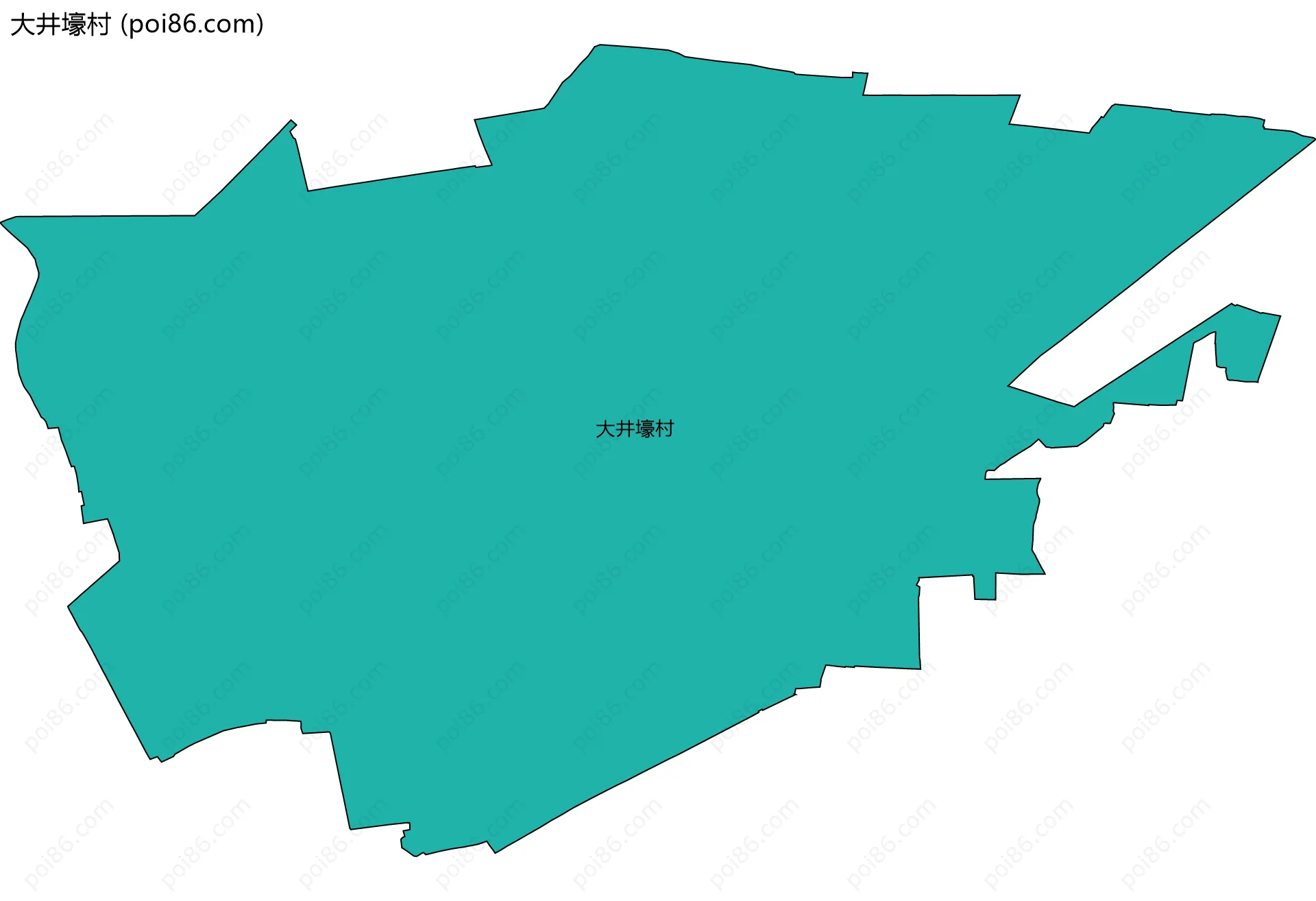 大井壕村边界地图