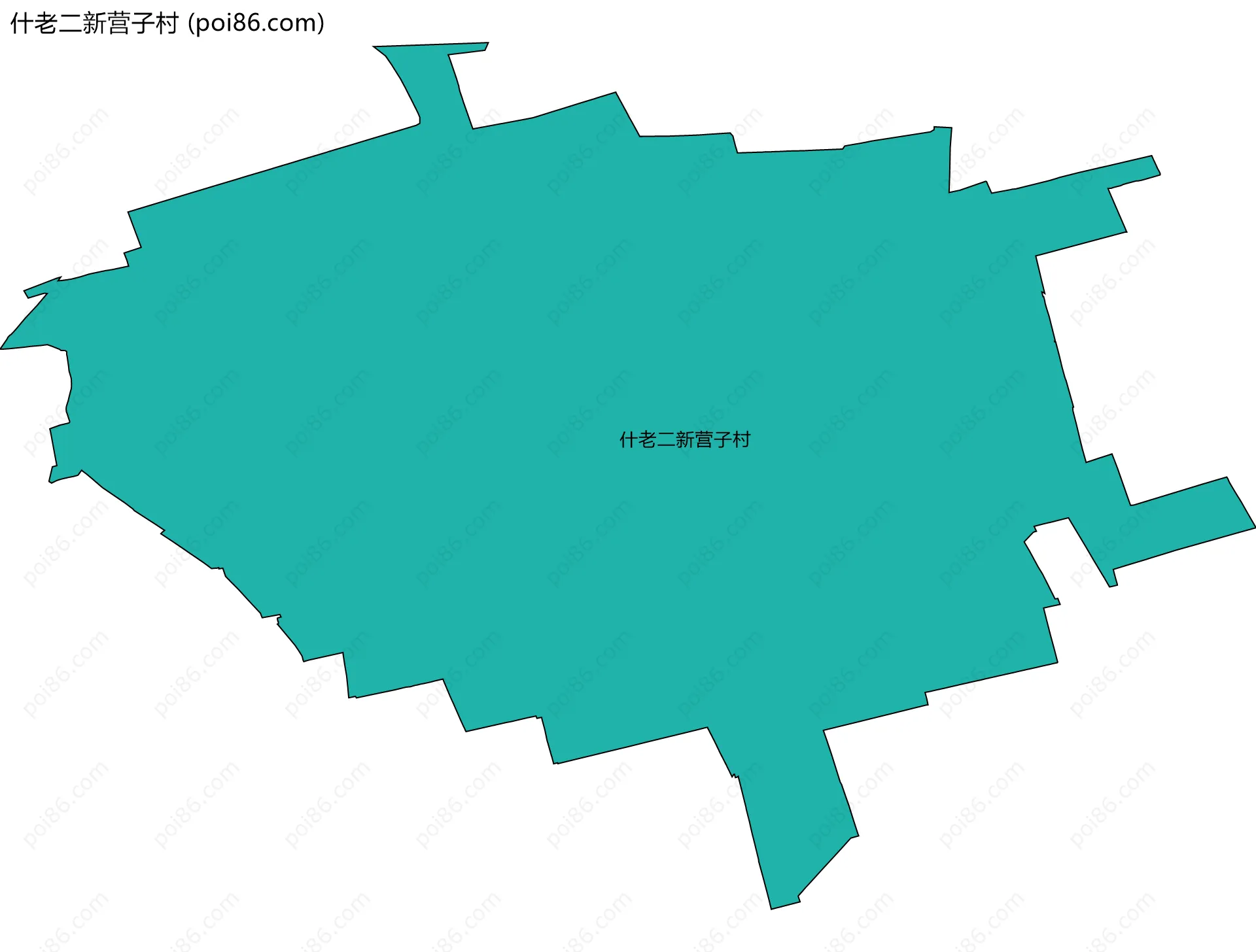 什老二新营子村边界地图