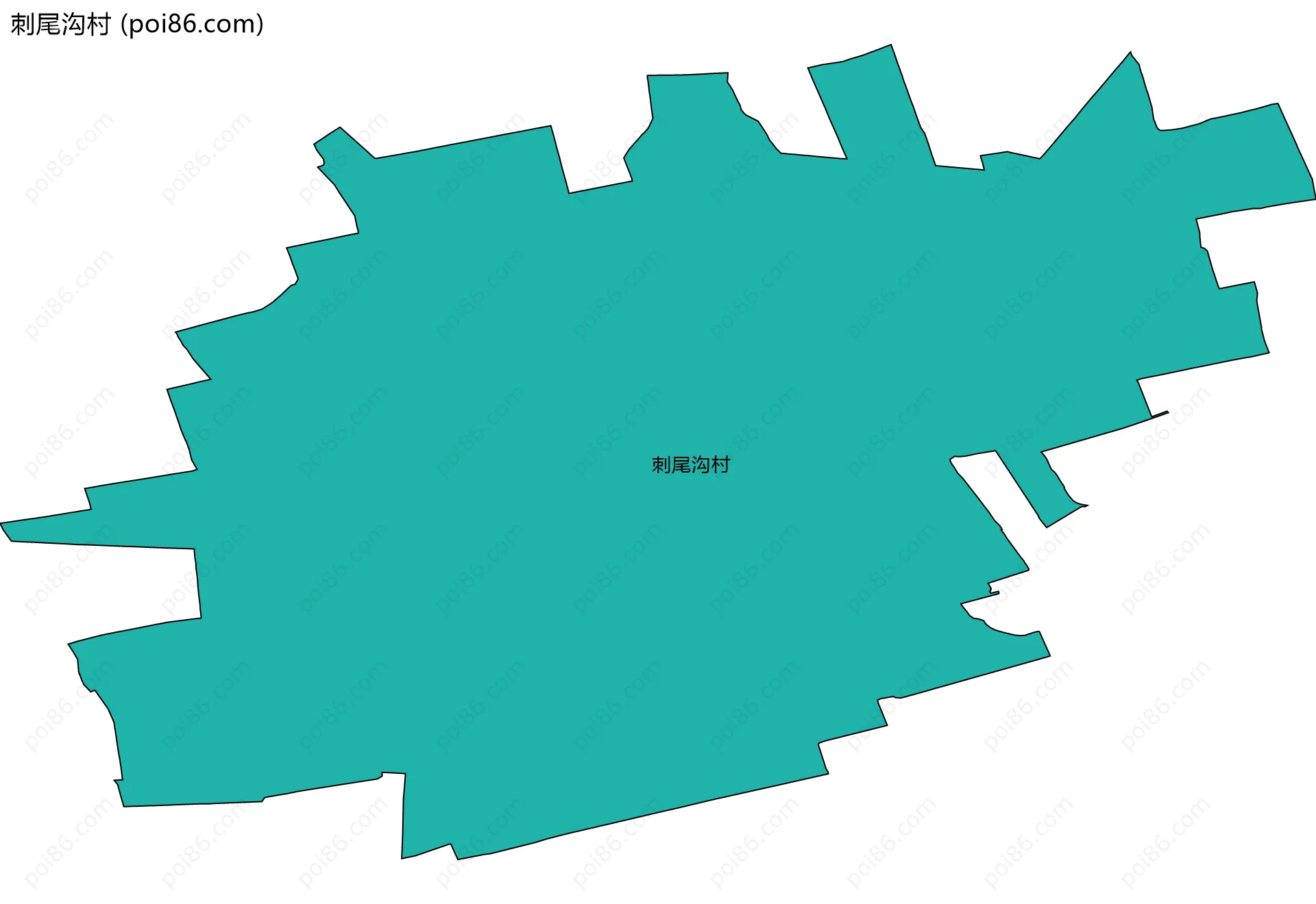 刺尾沟村边界地图