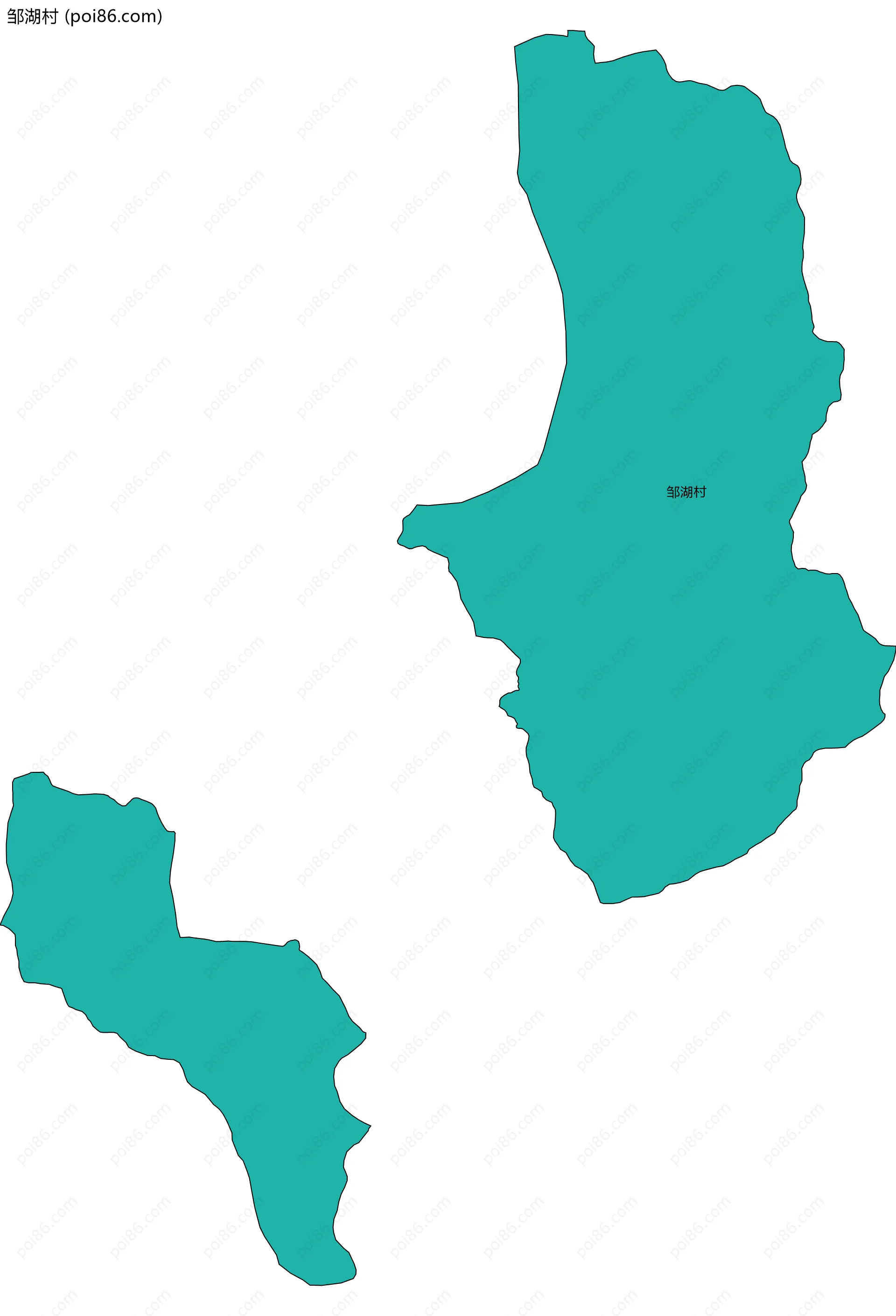 邹湖村边界地图