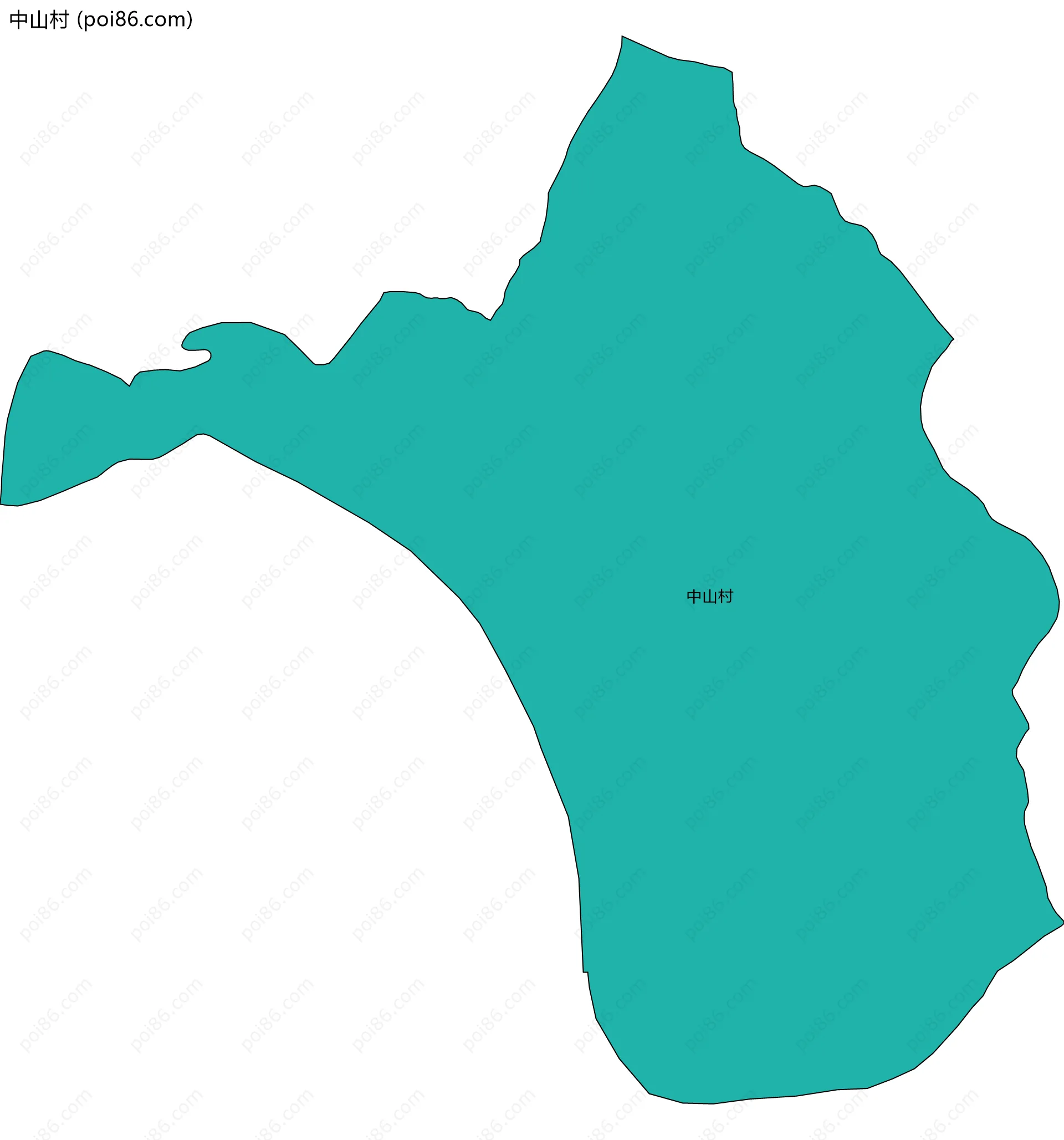 中山村边界地图