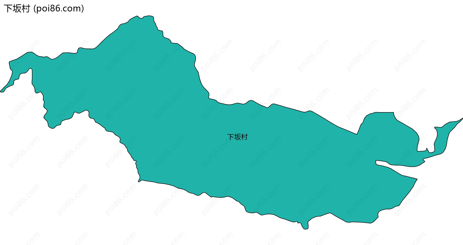 下坂村边界地图