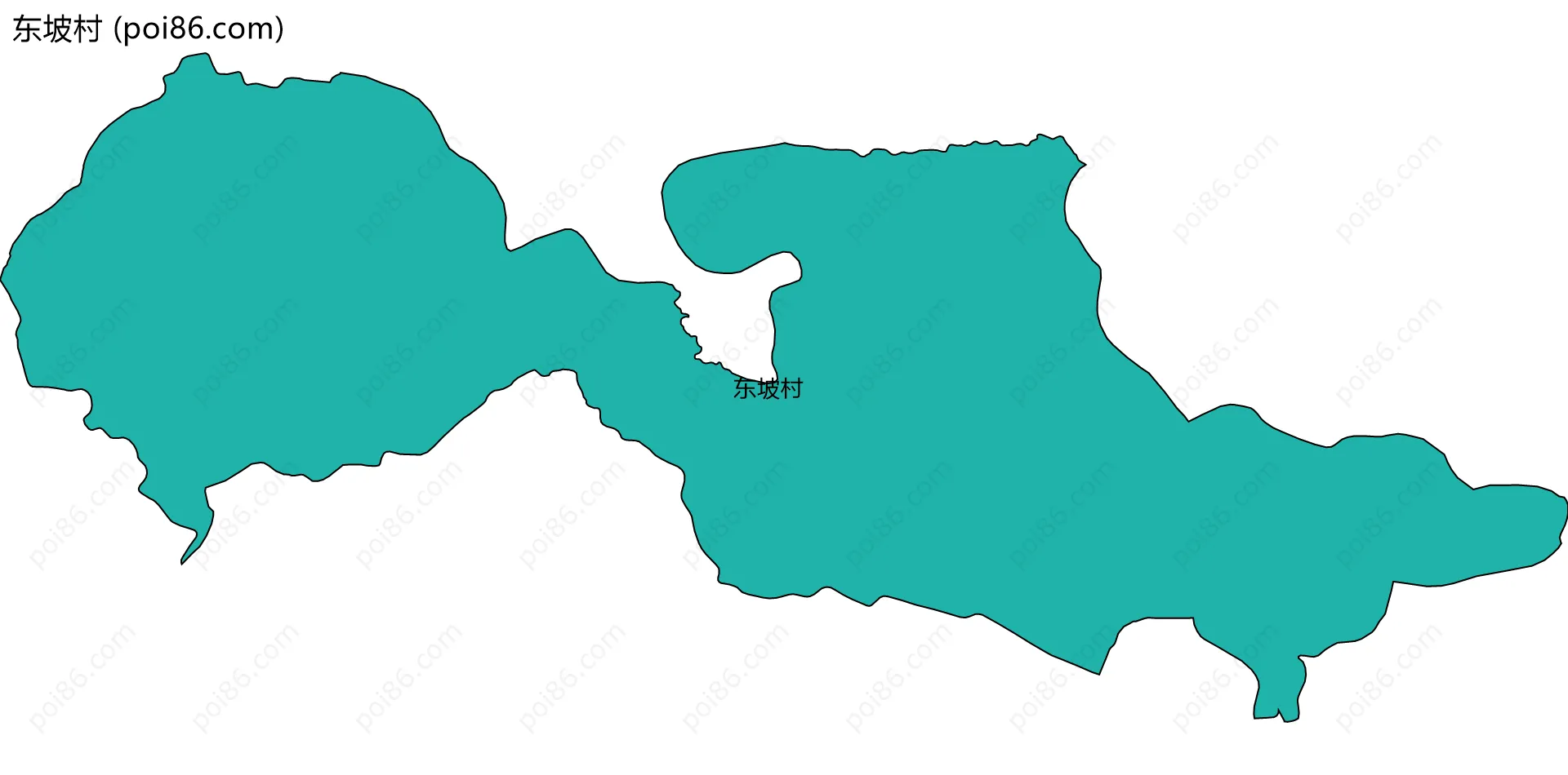 东坡村边界地图