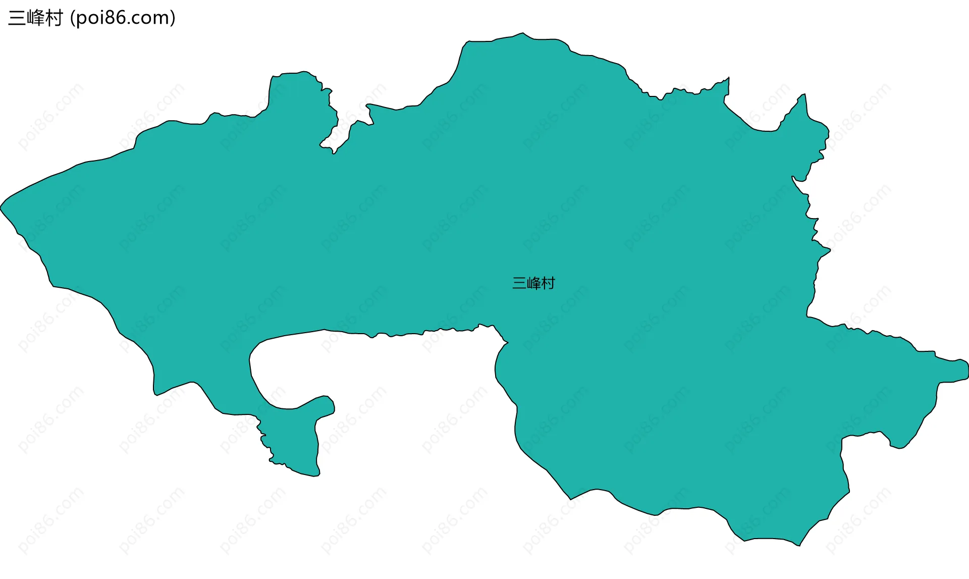 三峰村边界地图