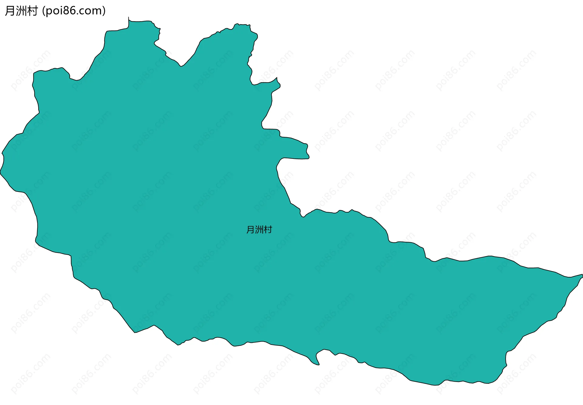 月洲村边界地图
