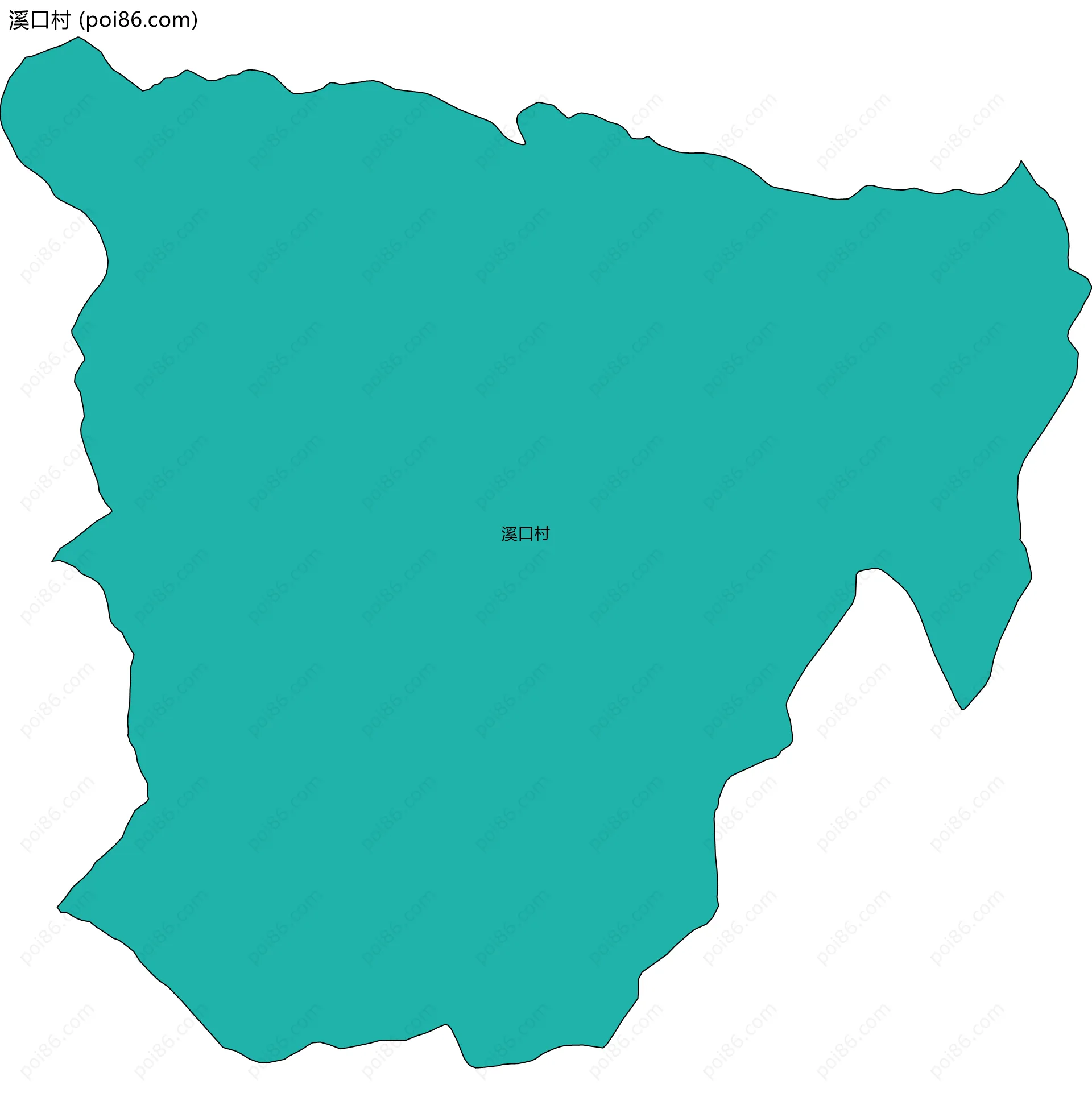 溪口村边界地图