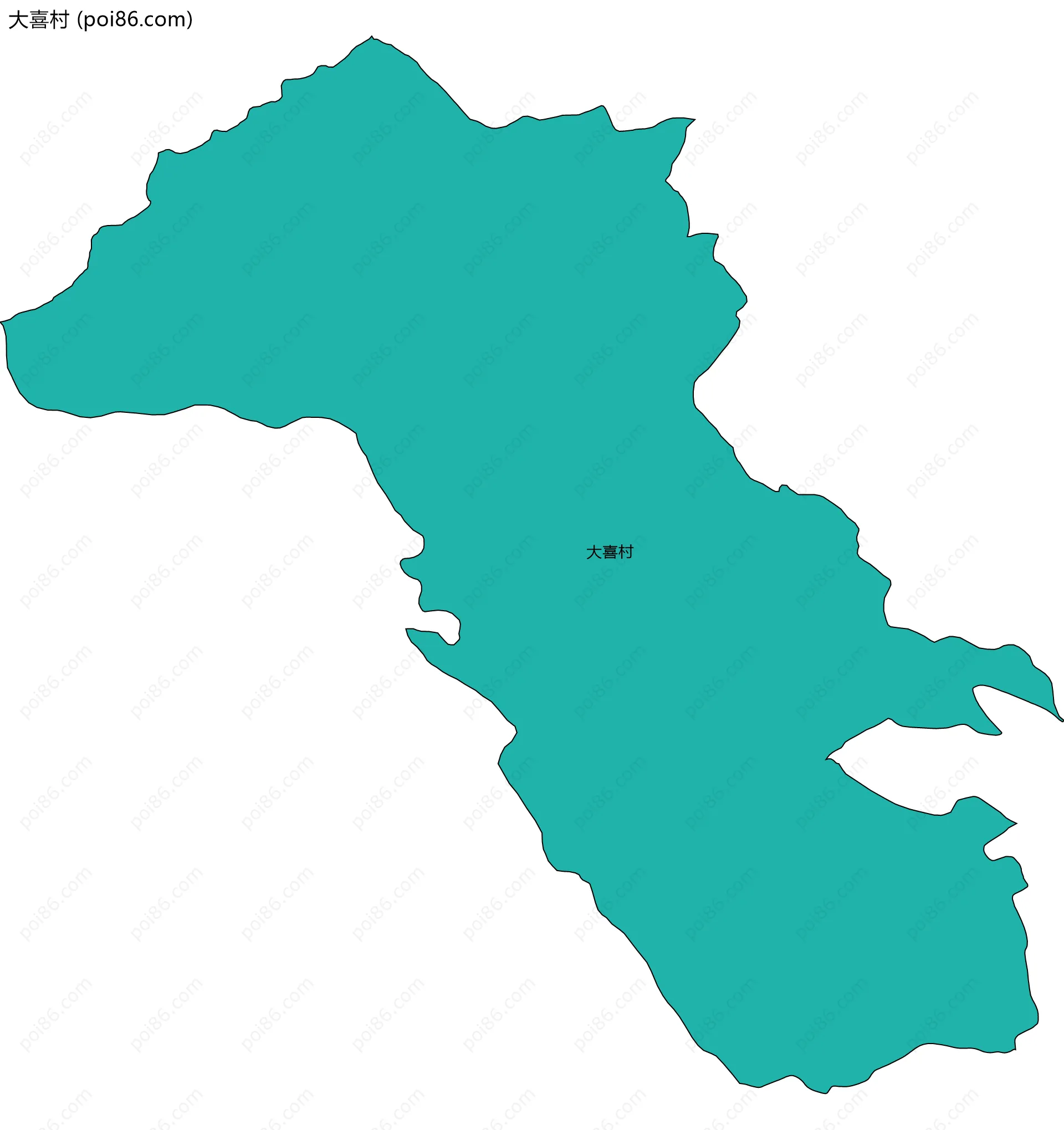 大喜村边界地图
