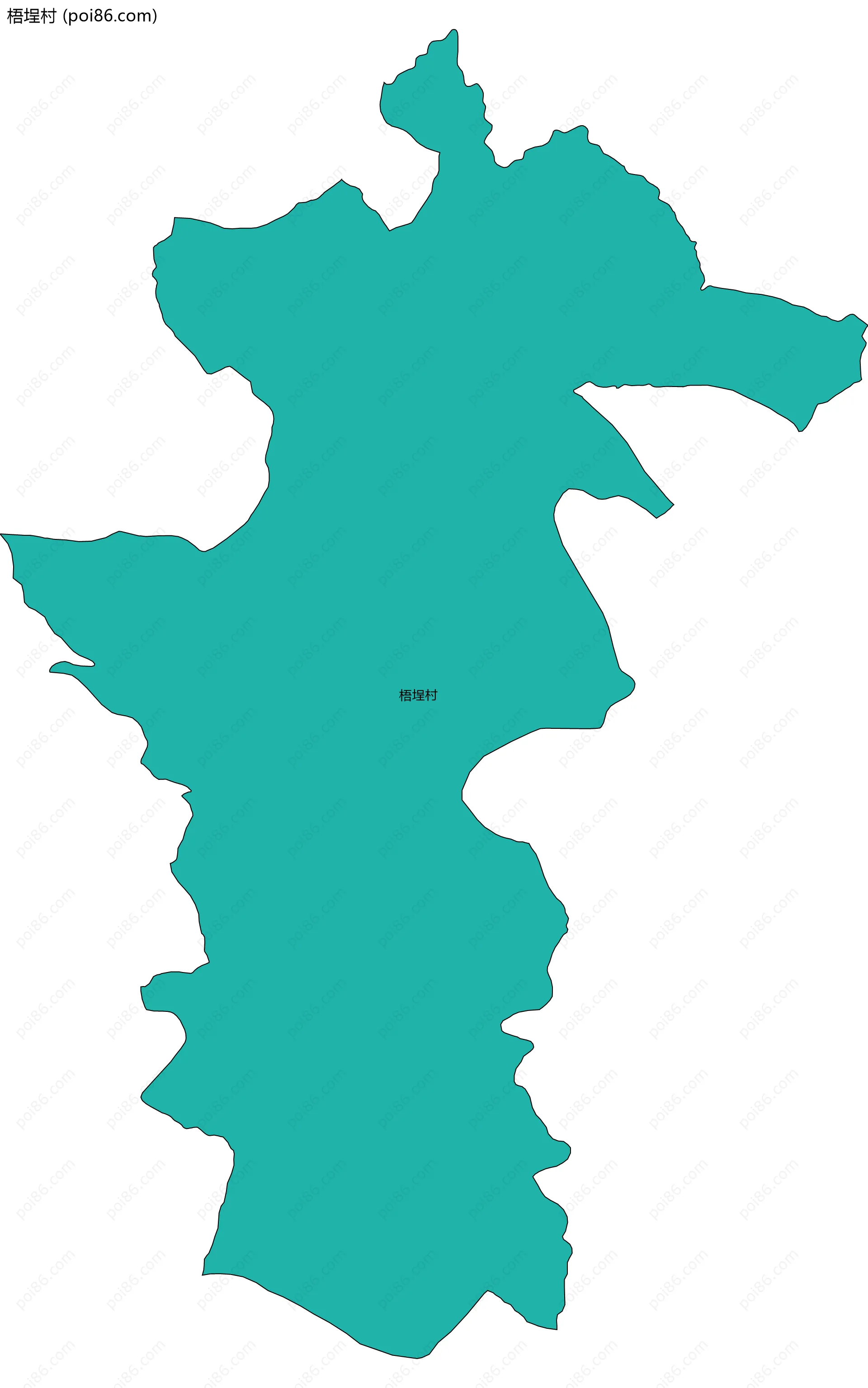 梧埕村边界地图