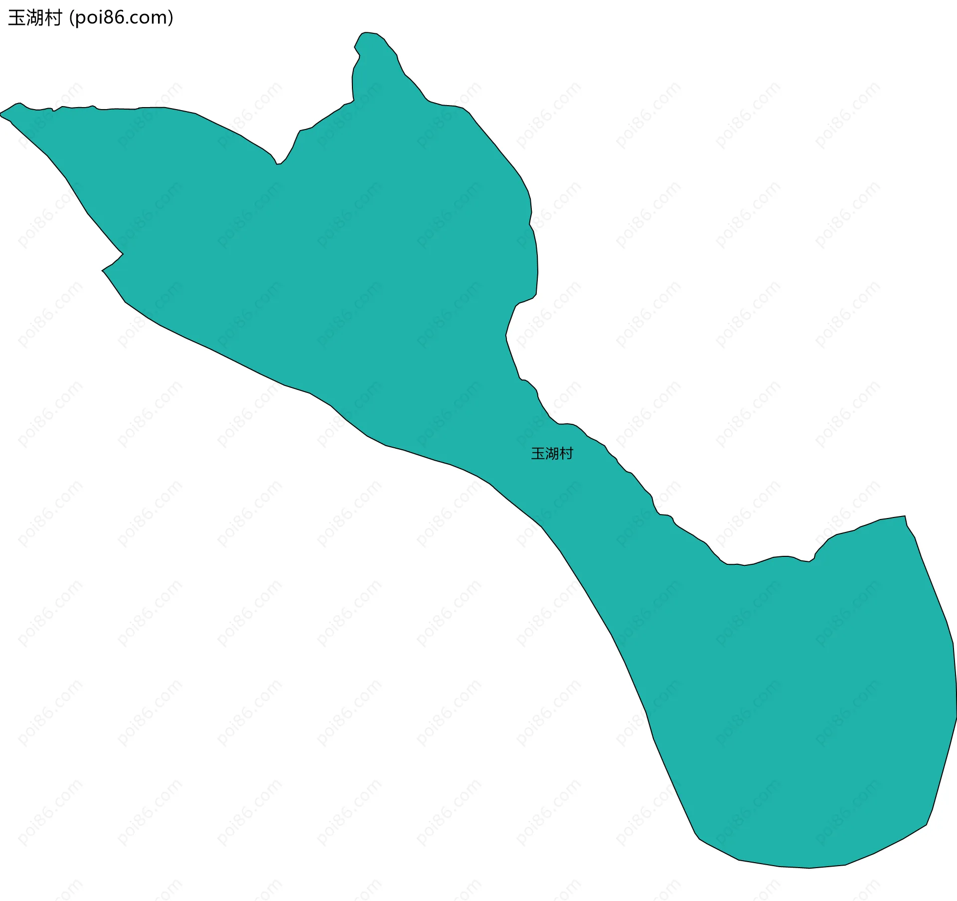 玉湖村边界地图