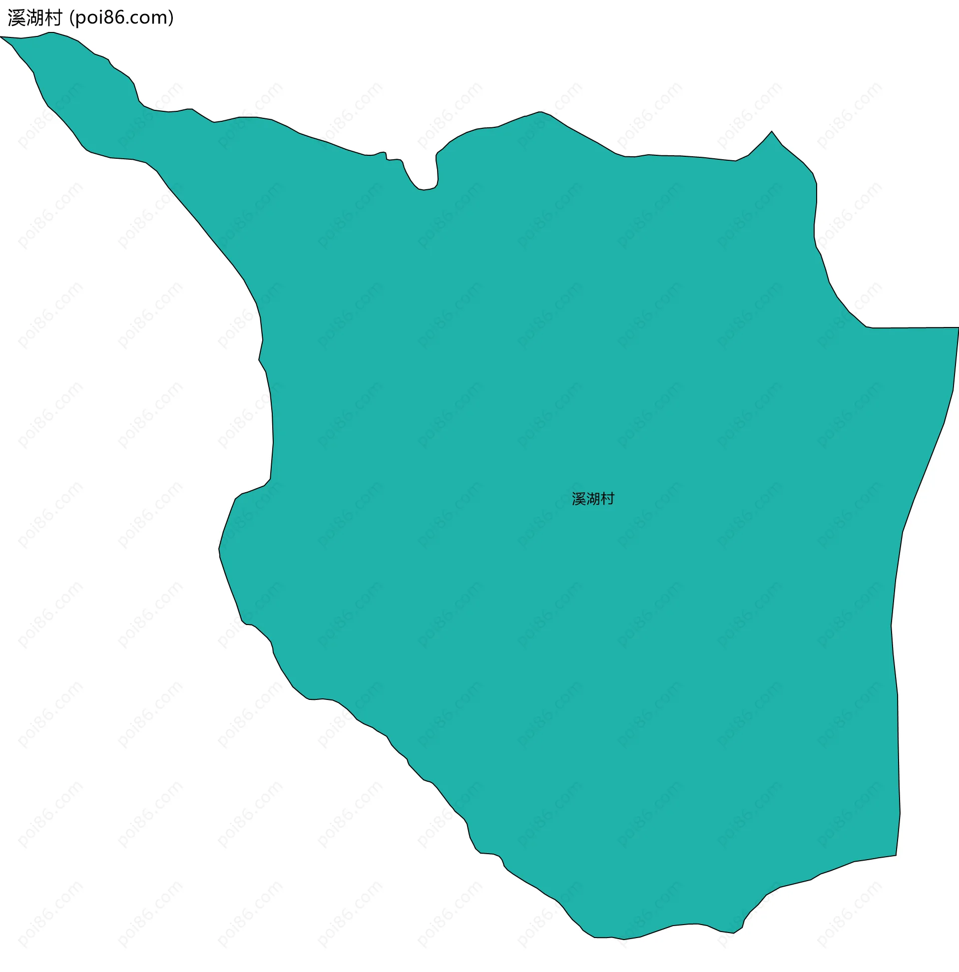 溪湖村边界地图