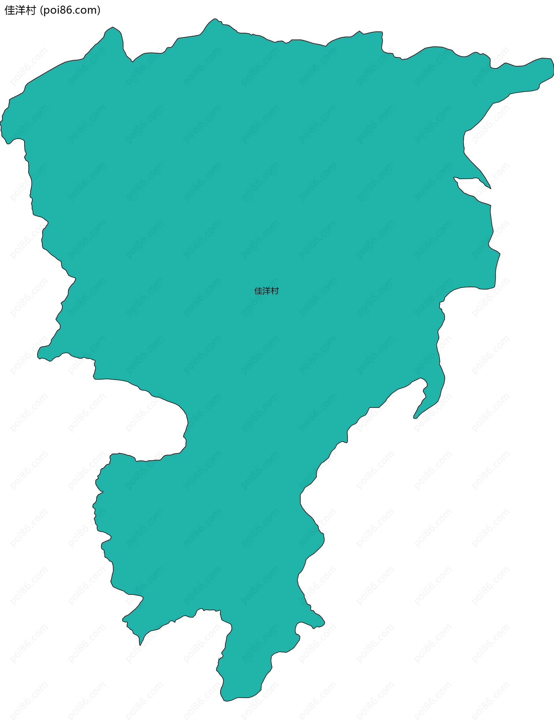 佳洋村边界地图