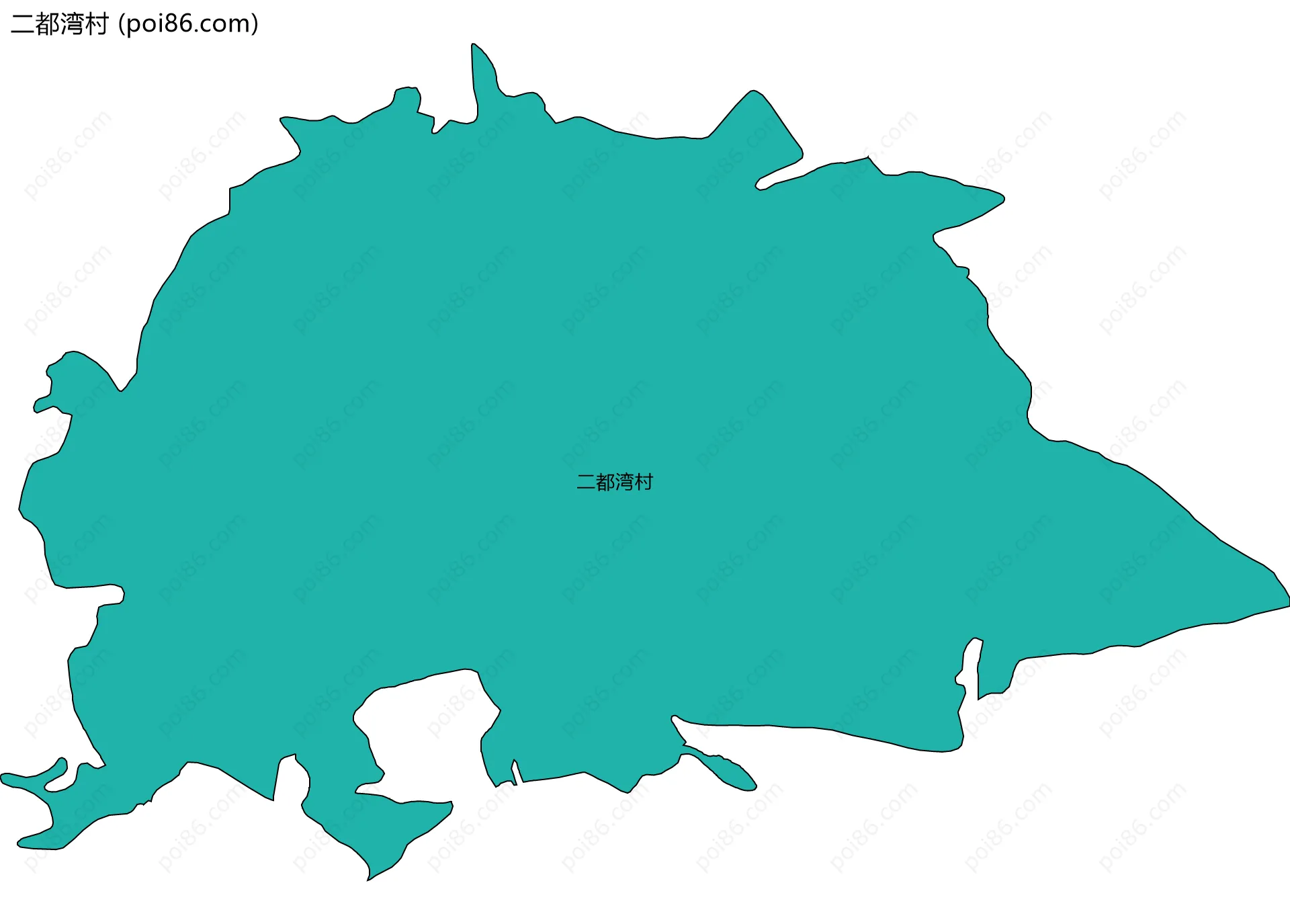 二都湾村边界地图