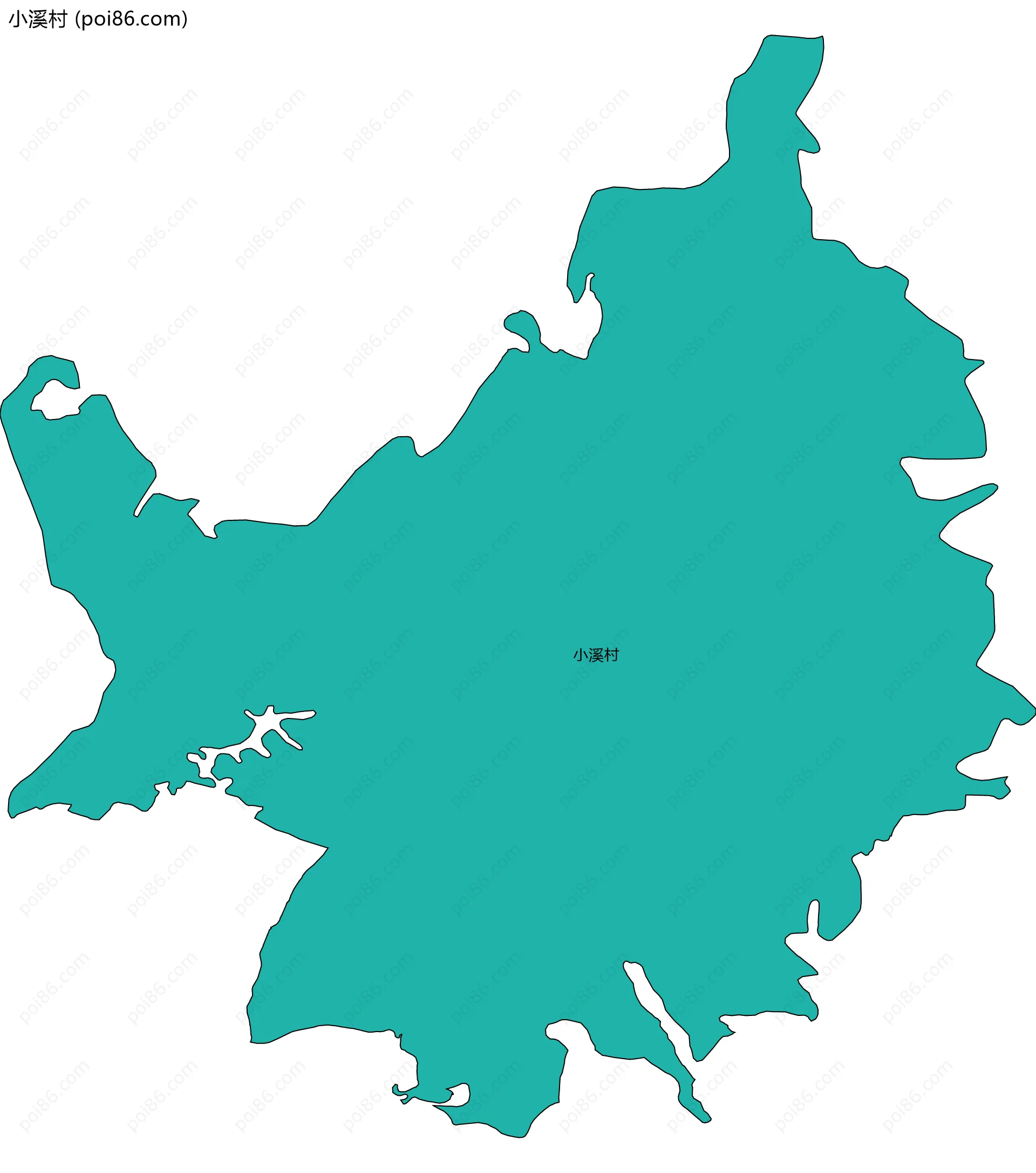 小溪村边界地图