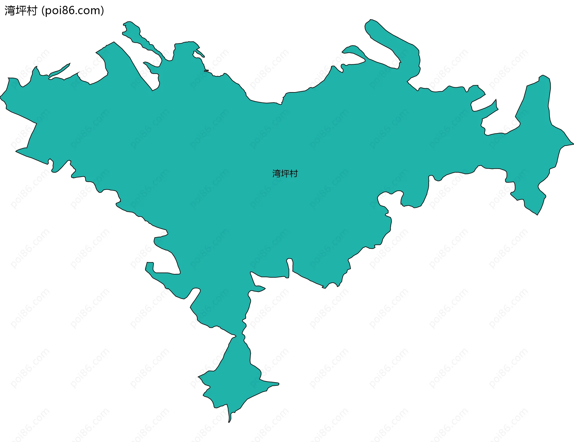 湾坪村边界地图