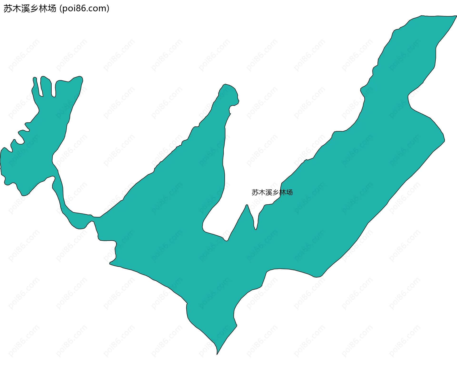 苏木溪乡林场边界地图
