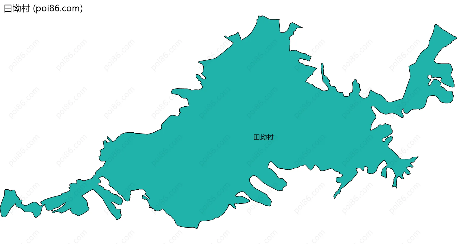 田坳村边界地图