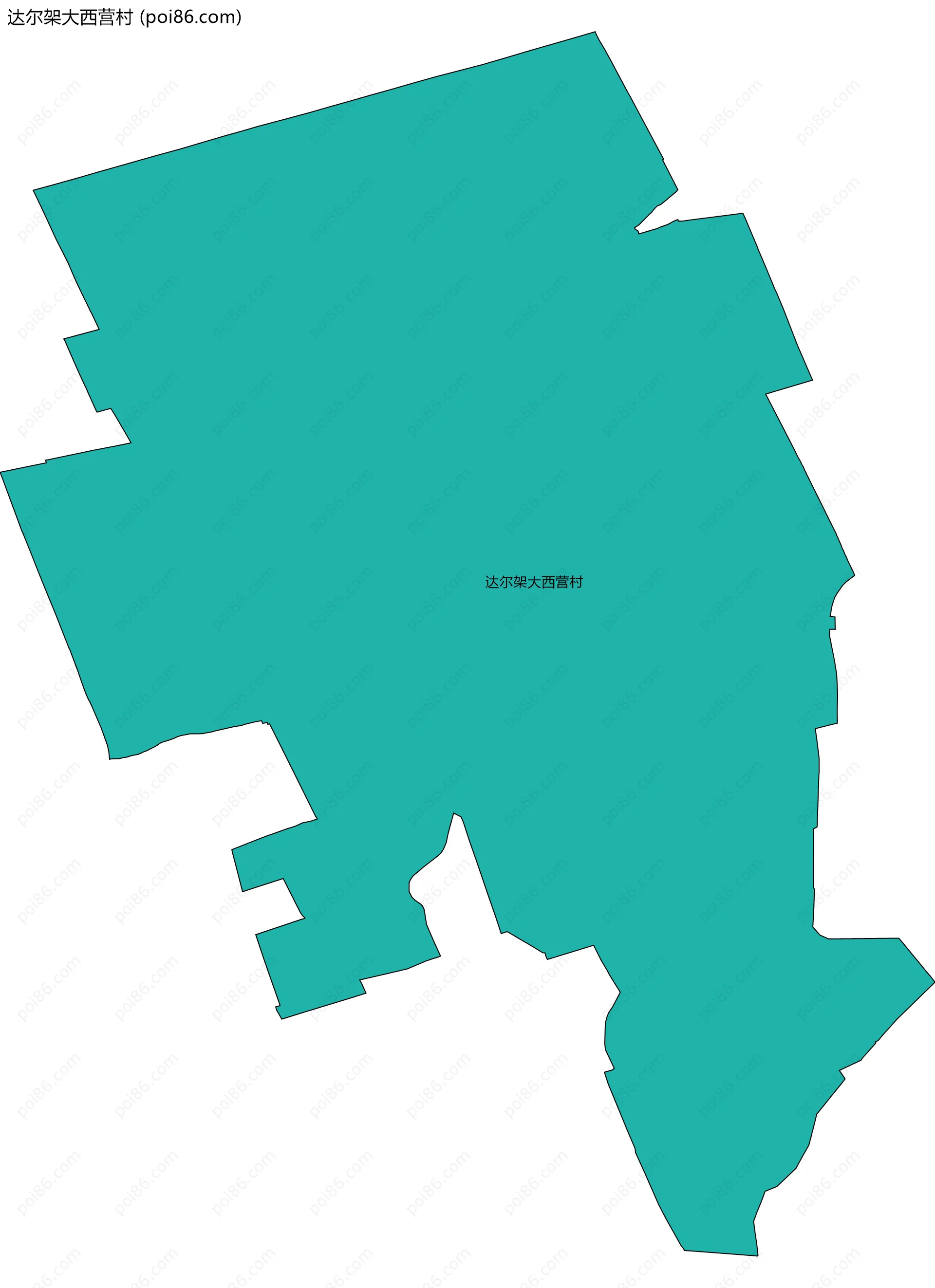 达尔架大西营村边界地图