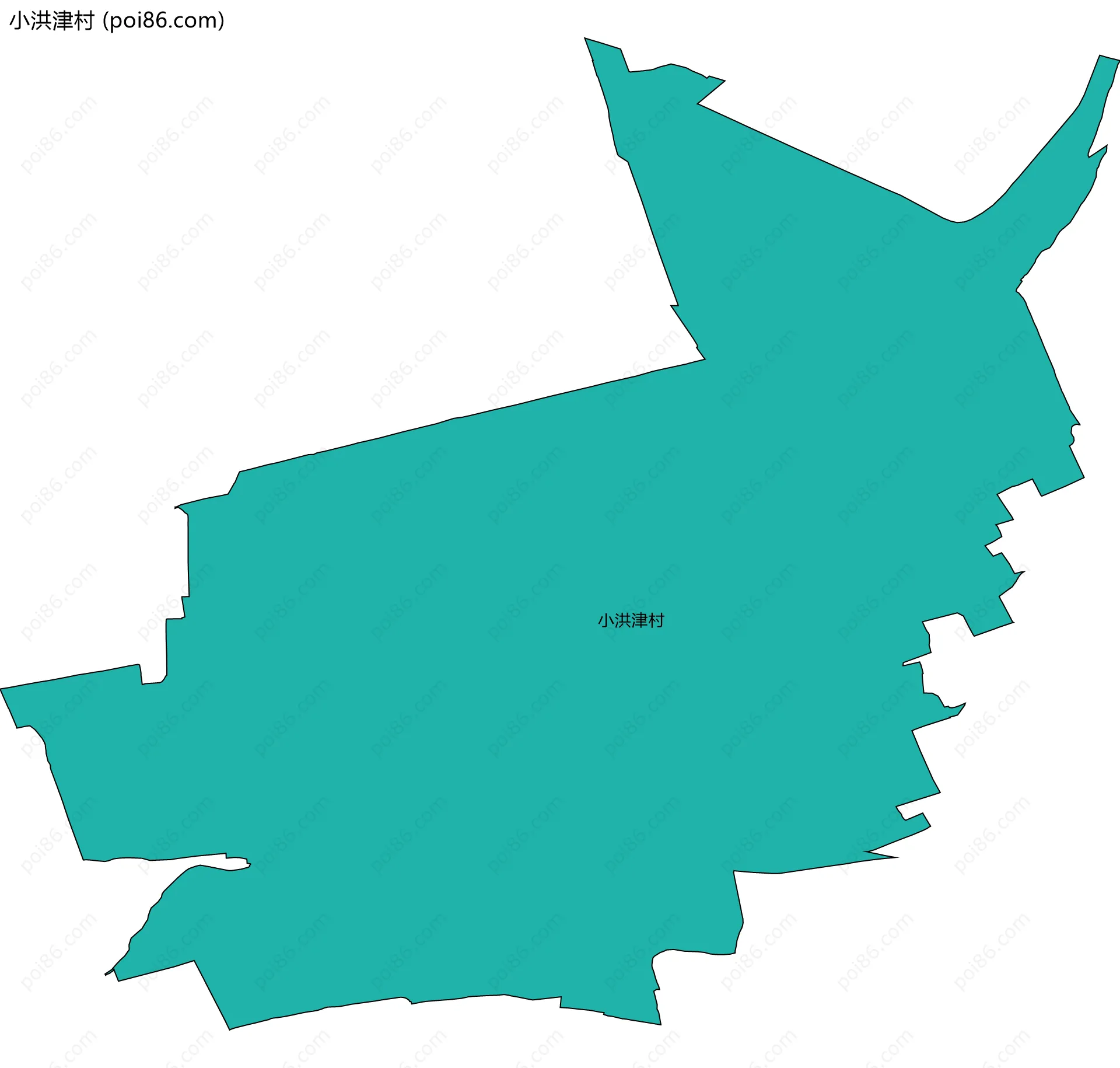 小洪津村边界地图