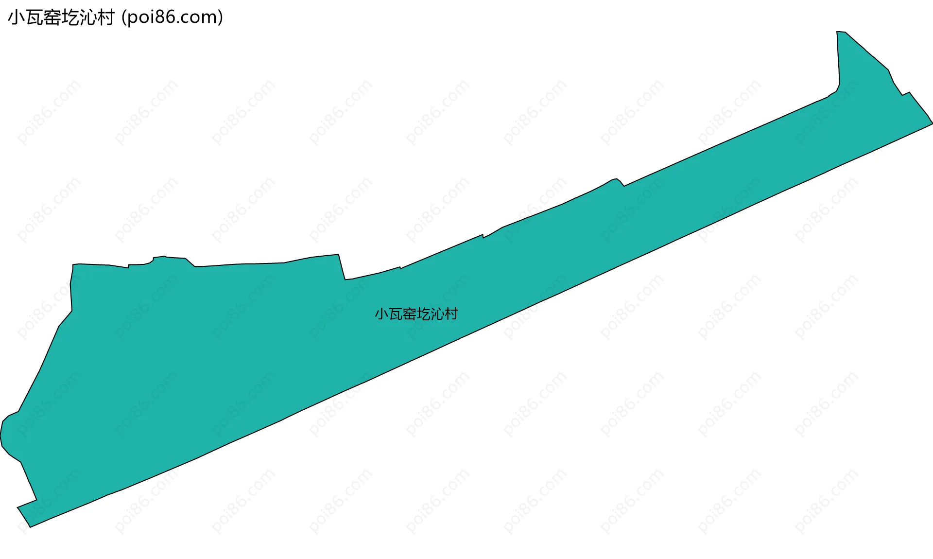 小瓦窑圪沁村边界地图