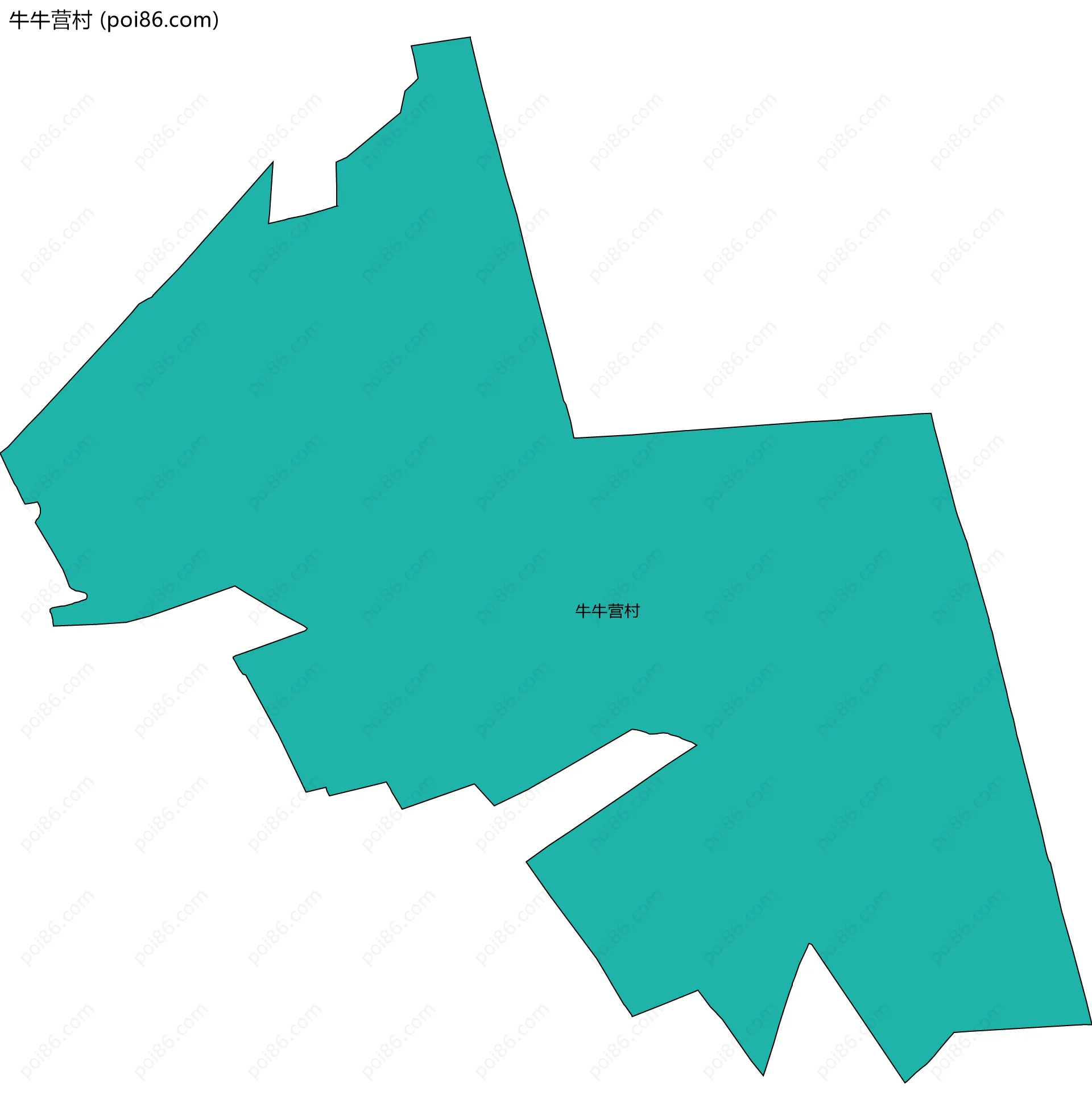 牛牛营村边界地图
