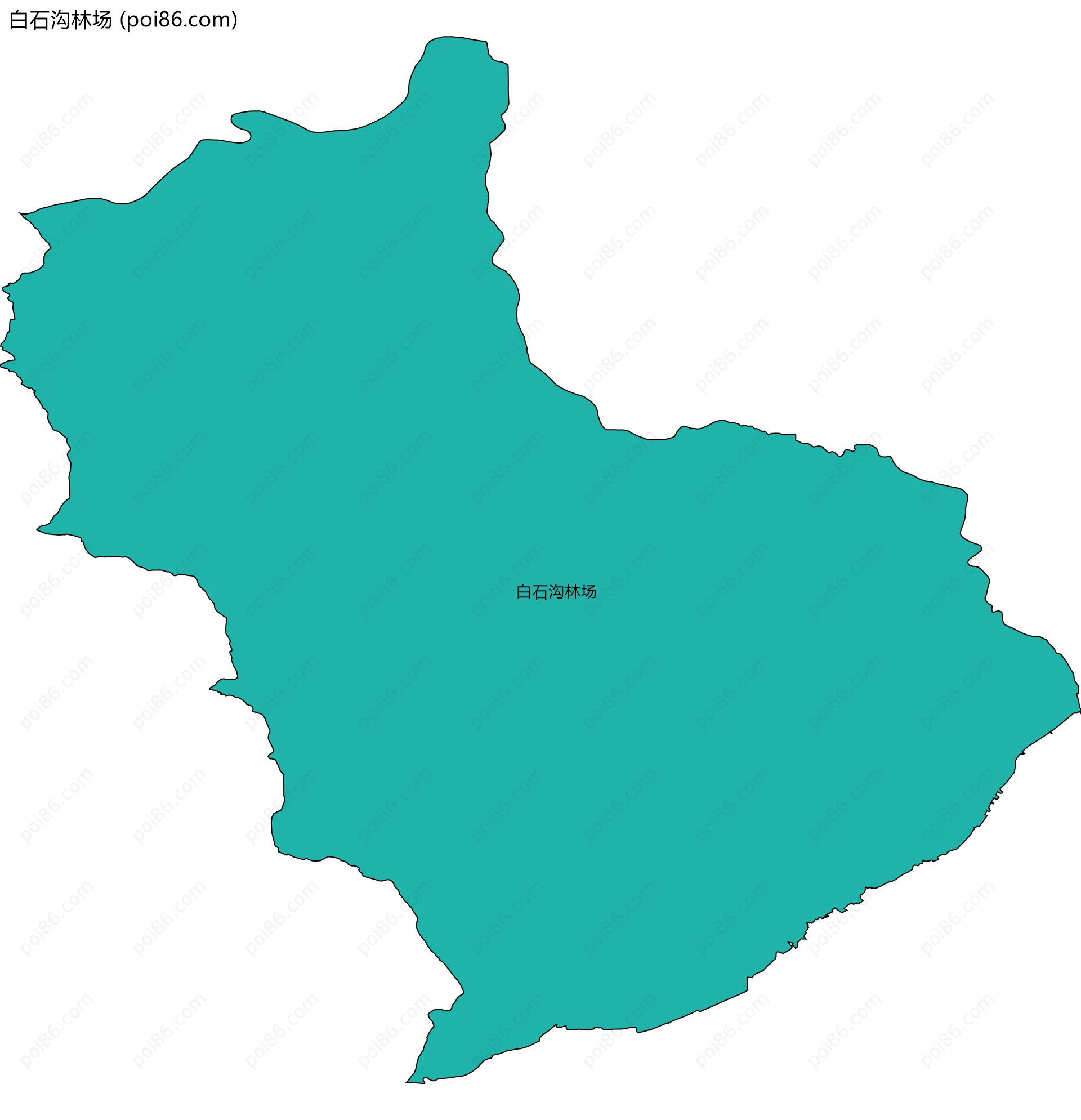 白石沟林场边界地图