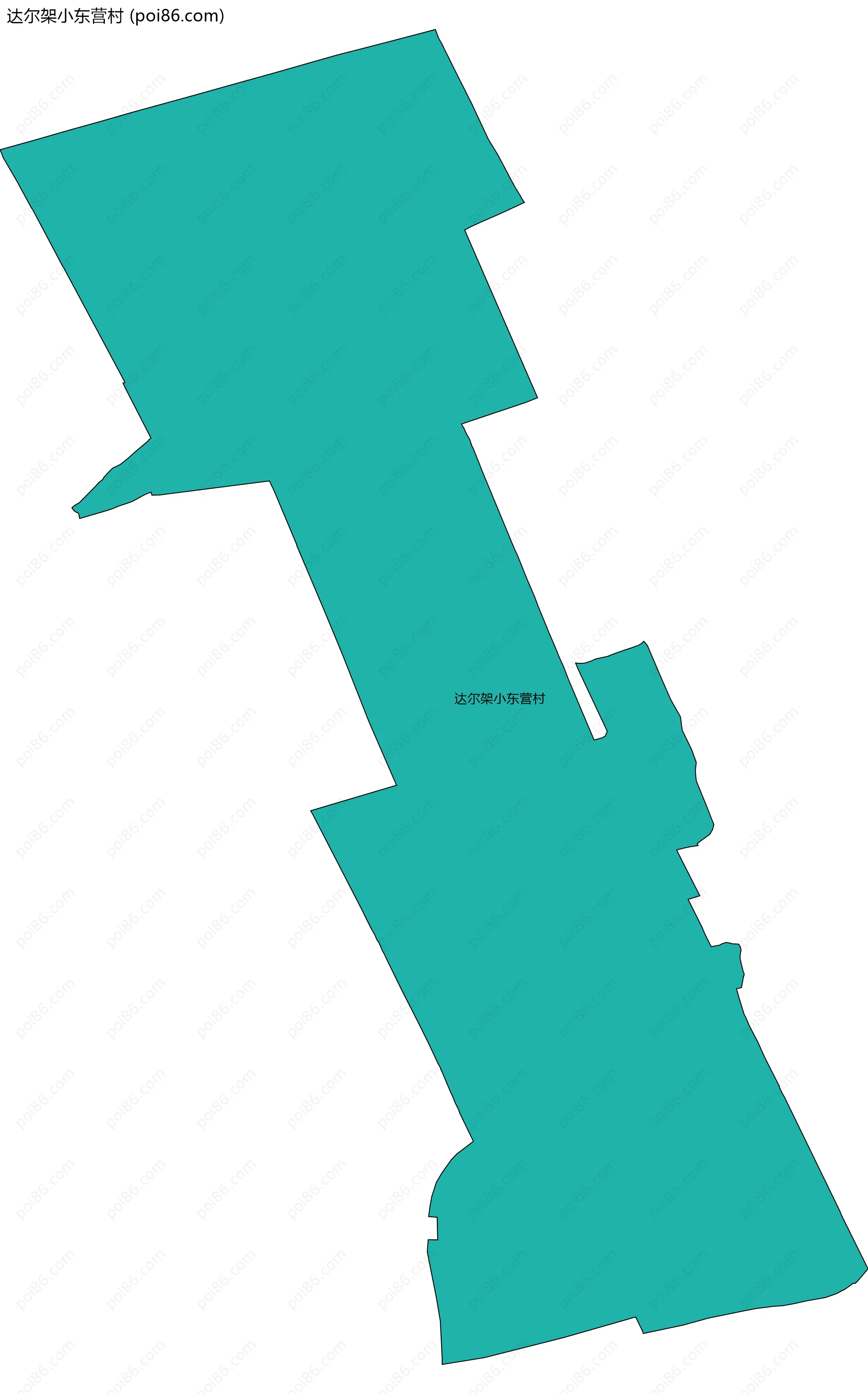 达尔架小东营村边界地图