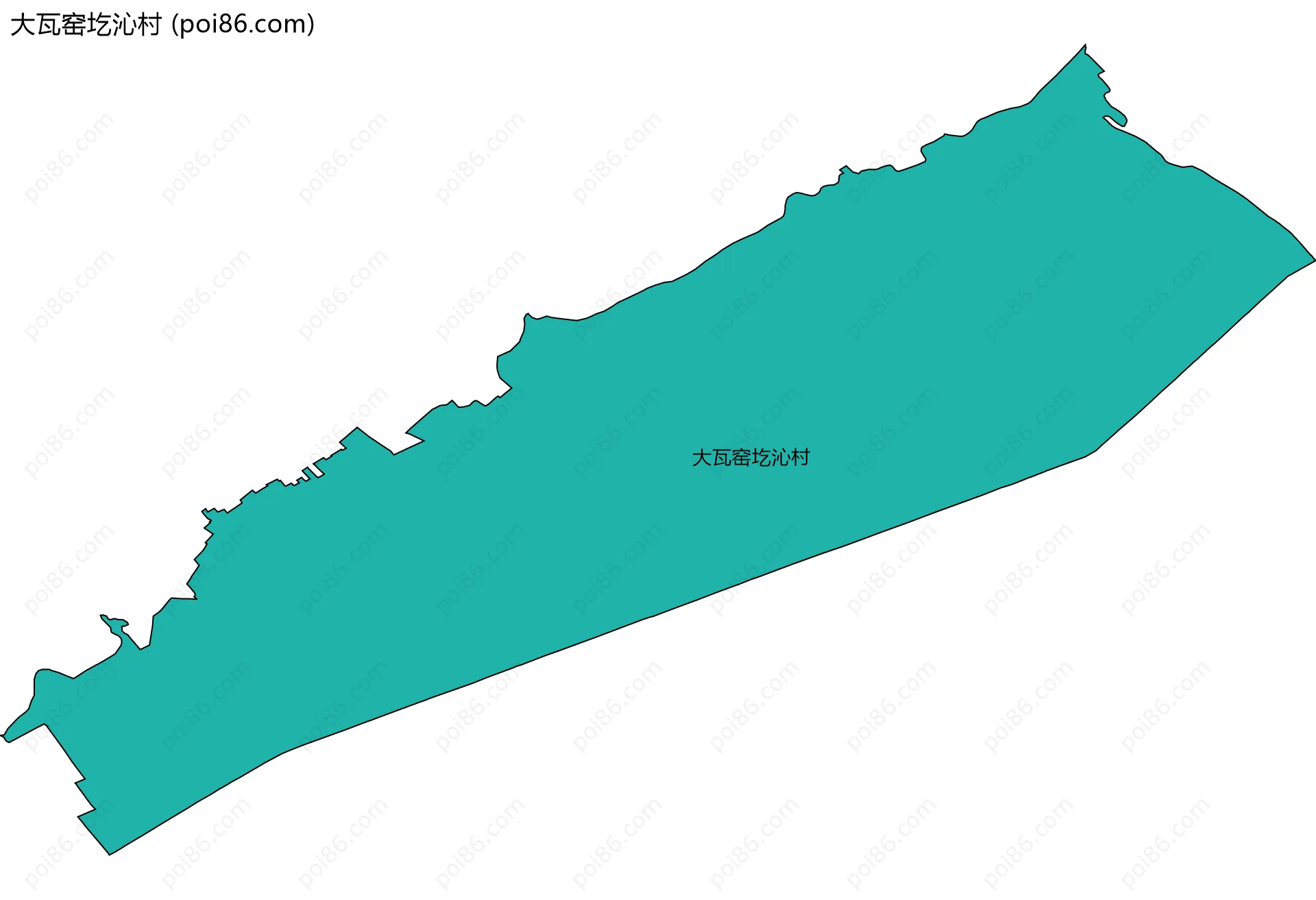 大瓦窑圪沁村边界地图