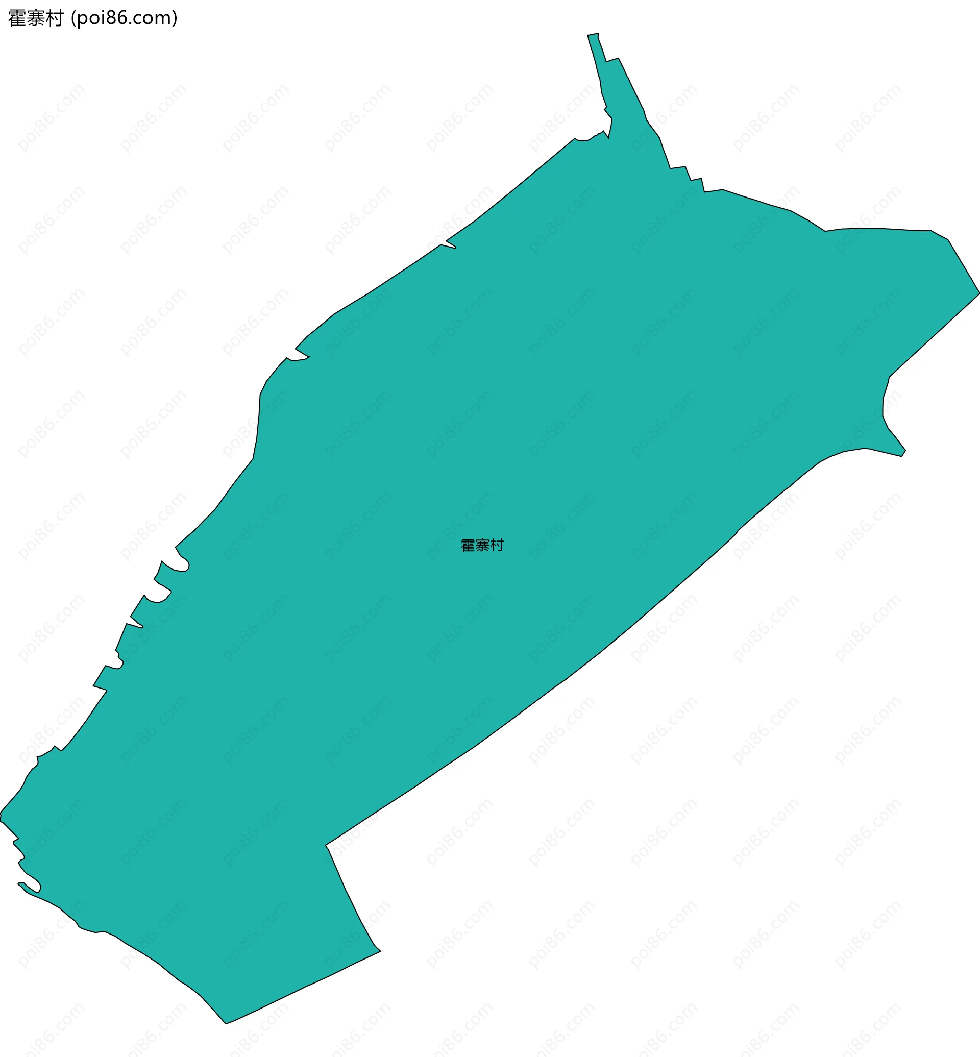 霍寨村边界地图