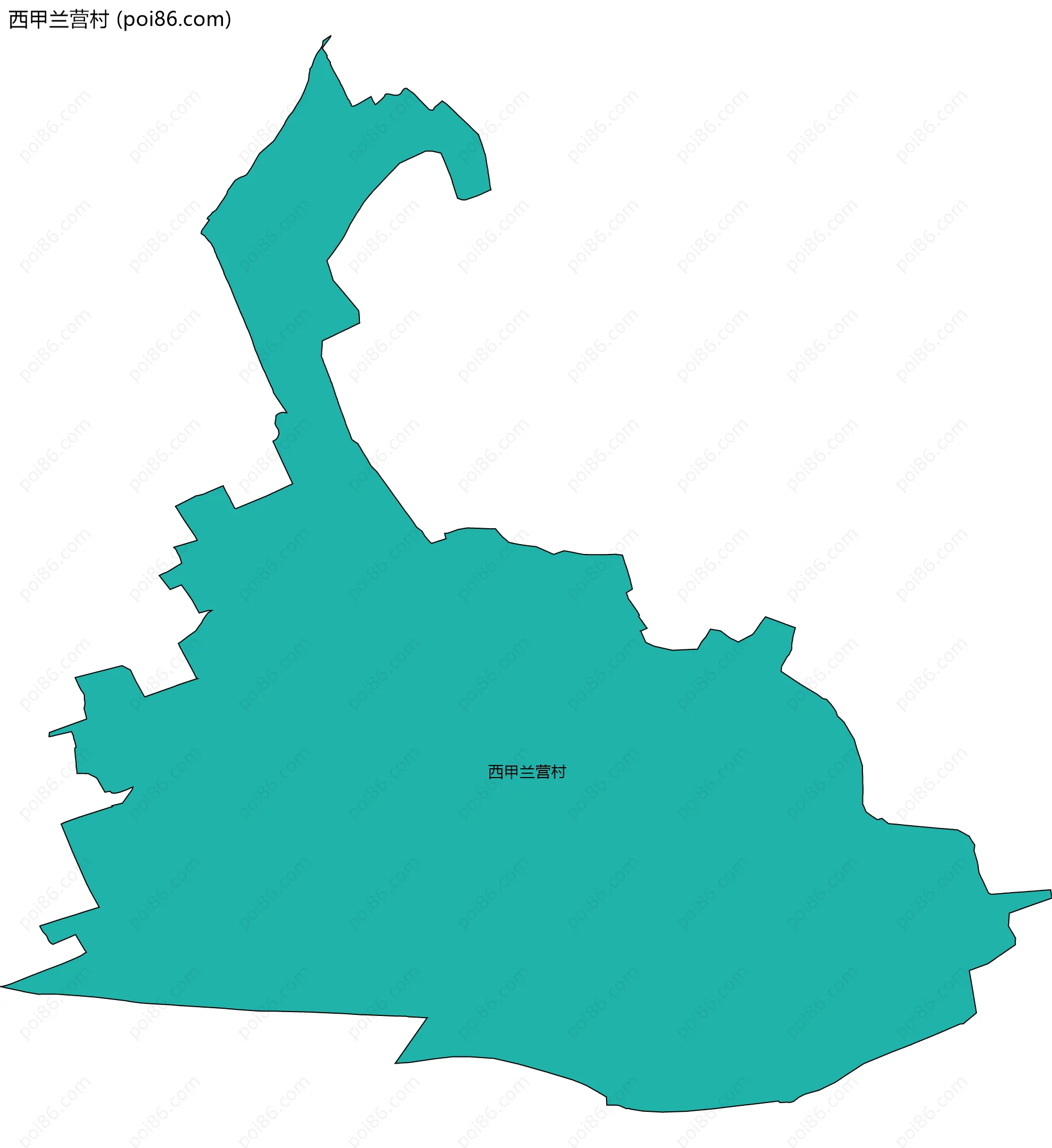 西甲兰营村边界地图
