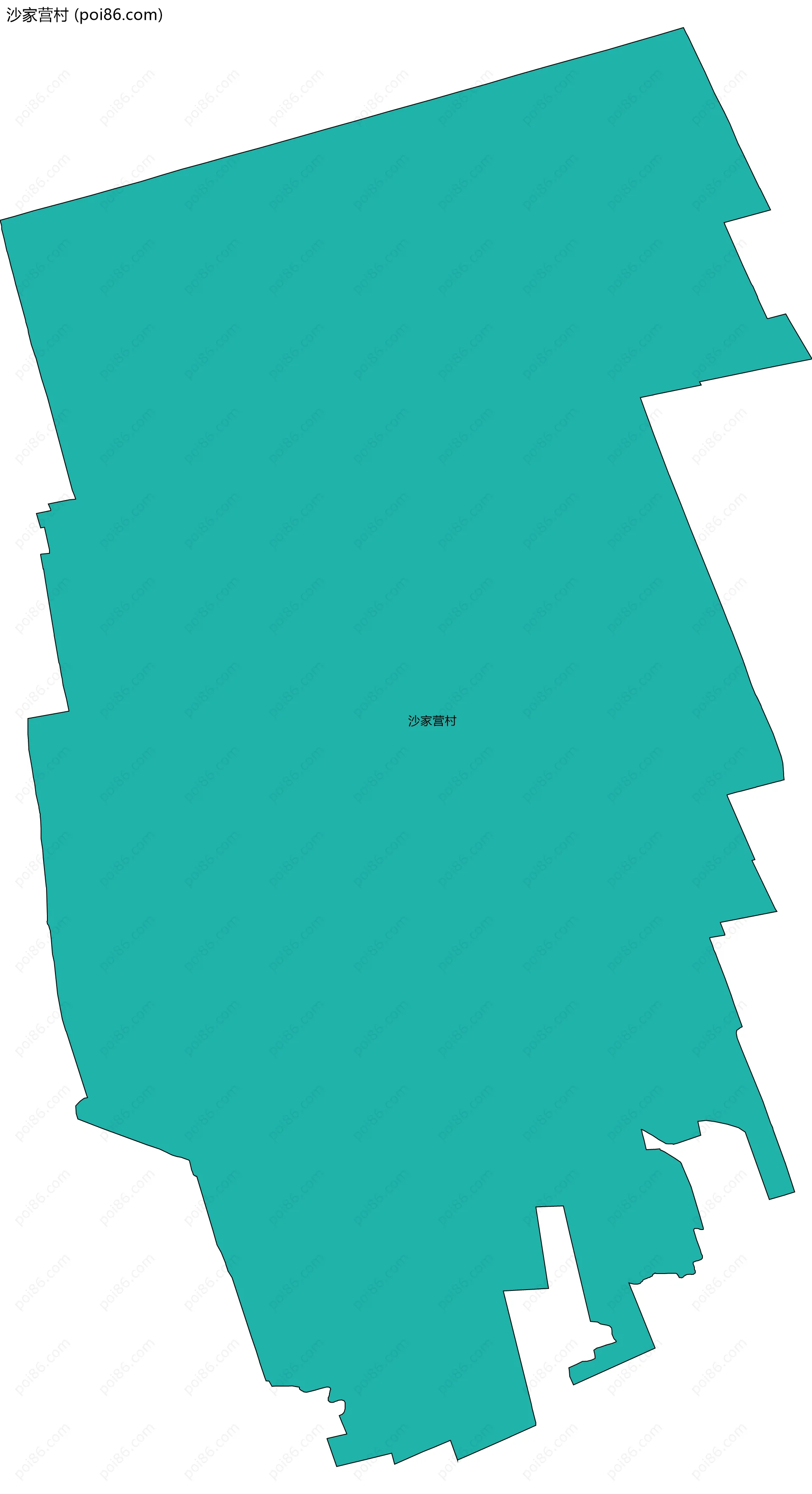 沙家营村边界地图