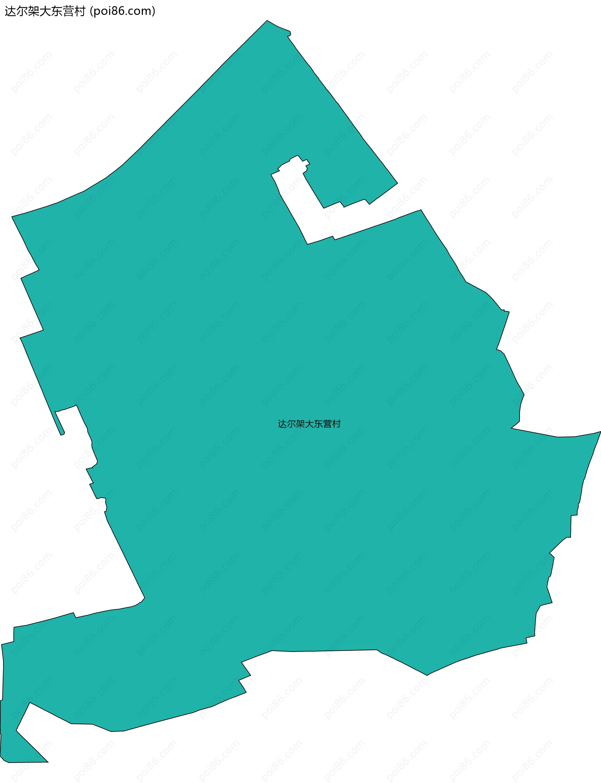 达尔架大东营村边界地图