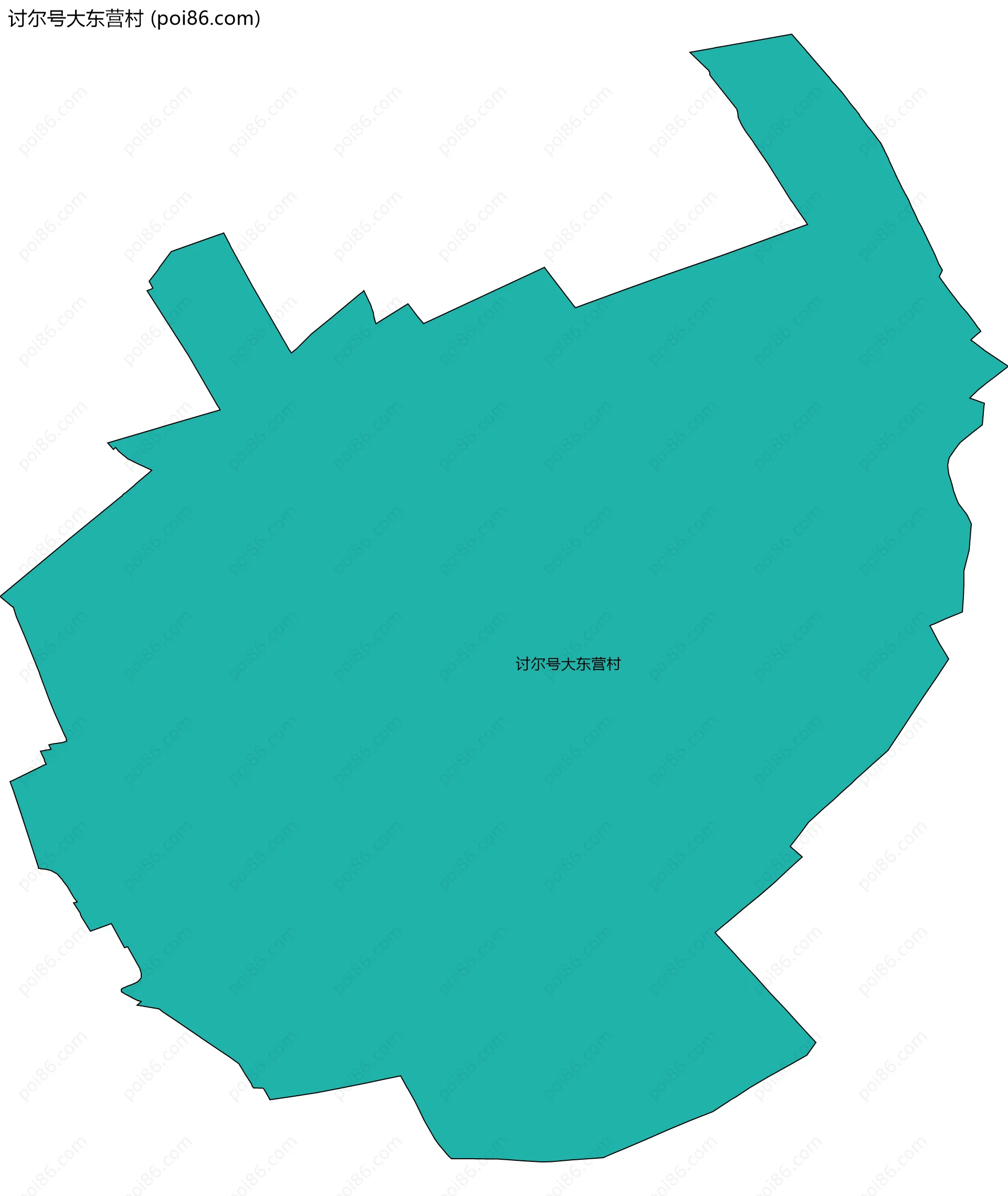 讨尔号大东营村边界地图