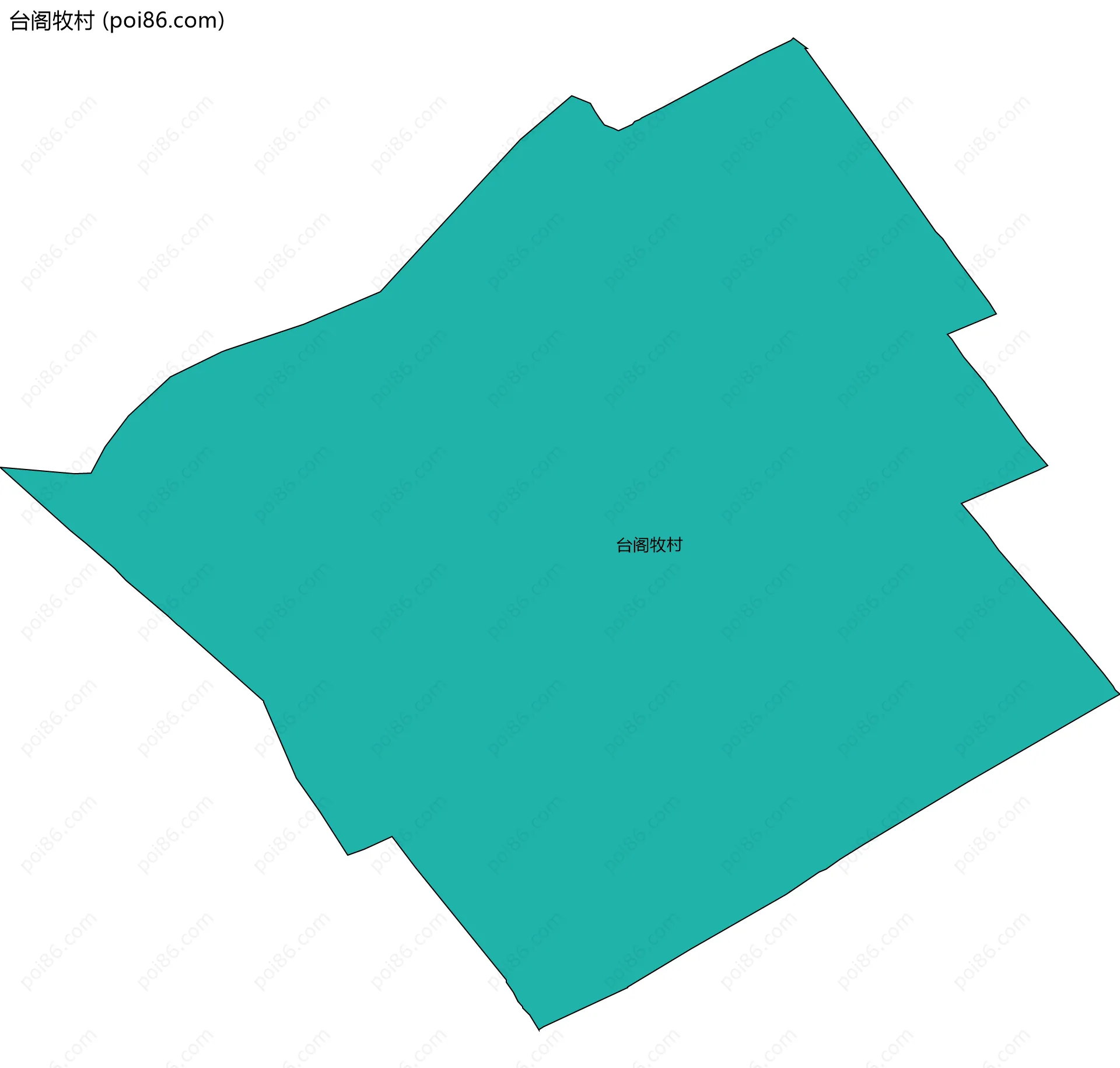 台阁牧村边界地图