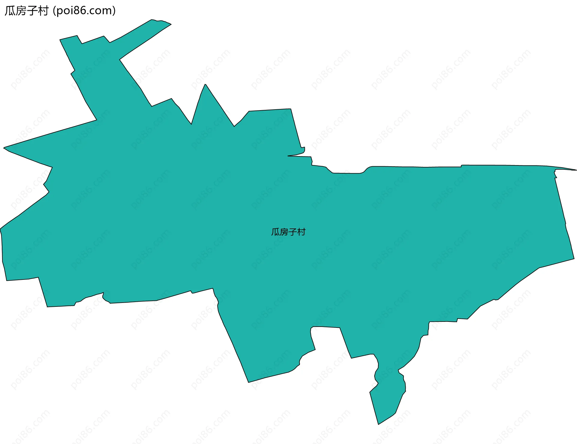 瓜房子村边界地图