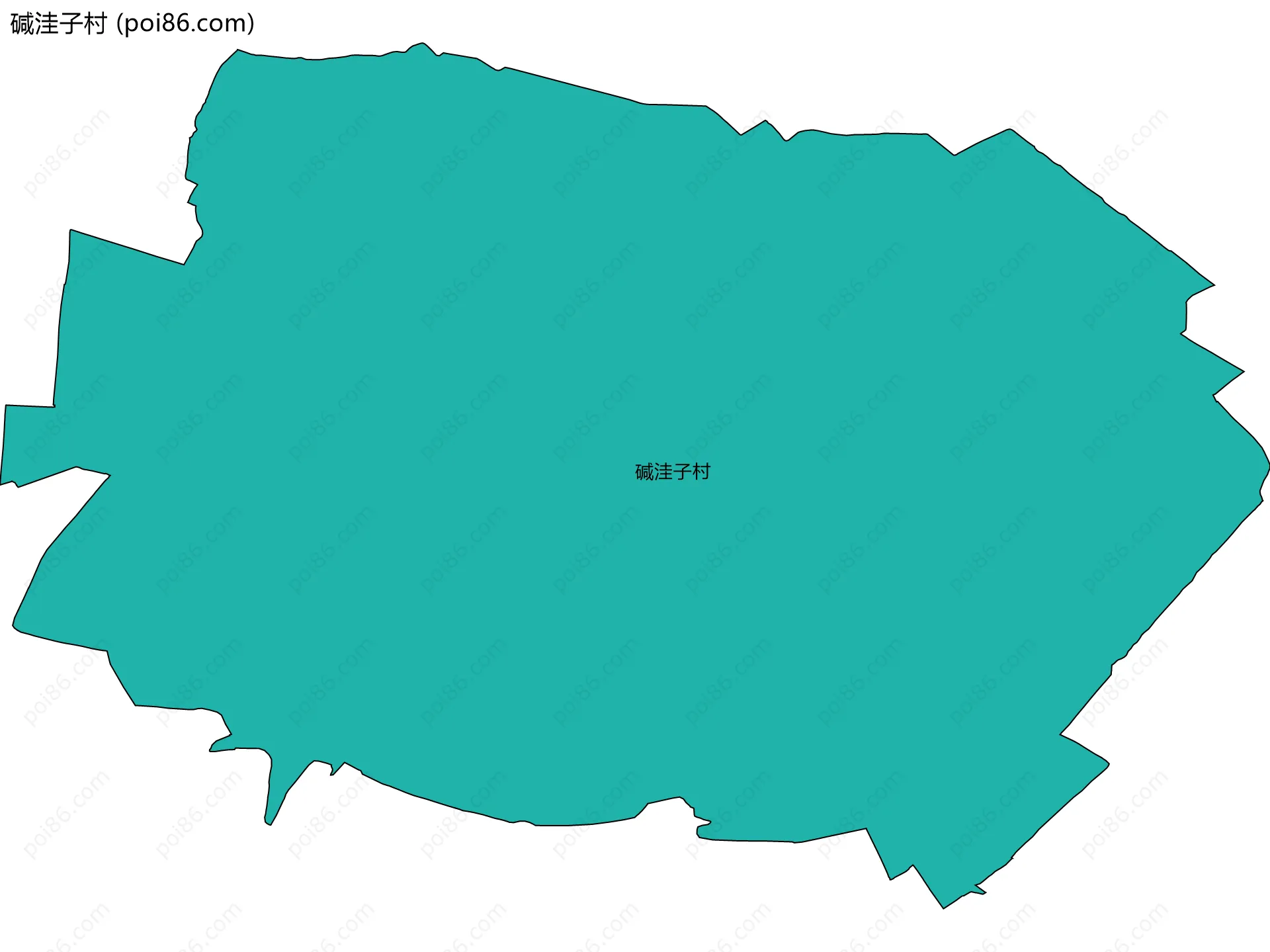 碱洼子村边界地图