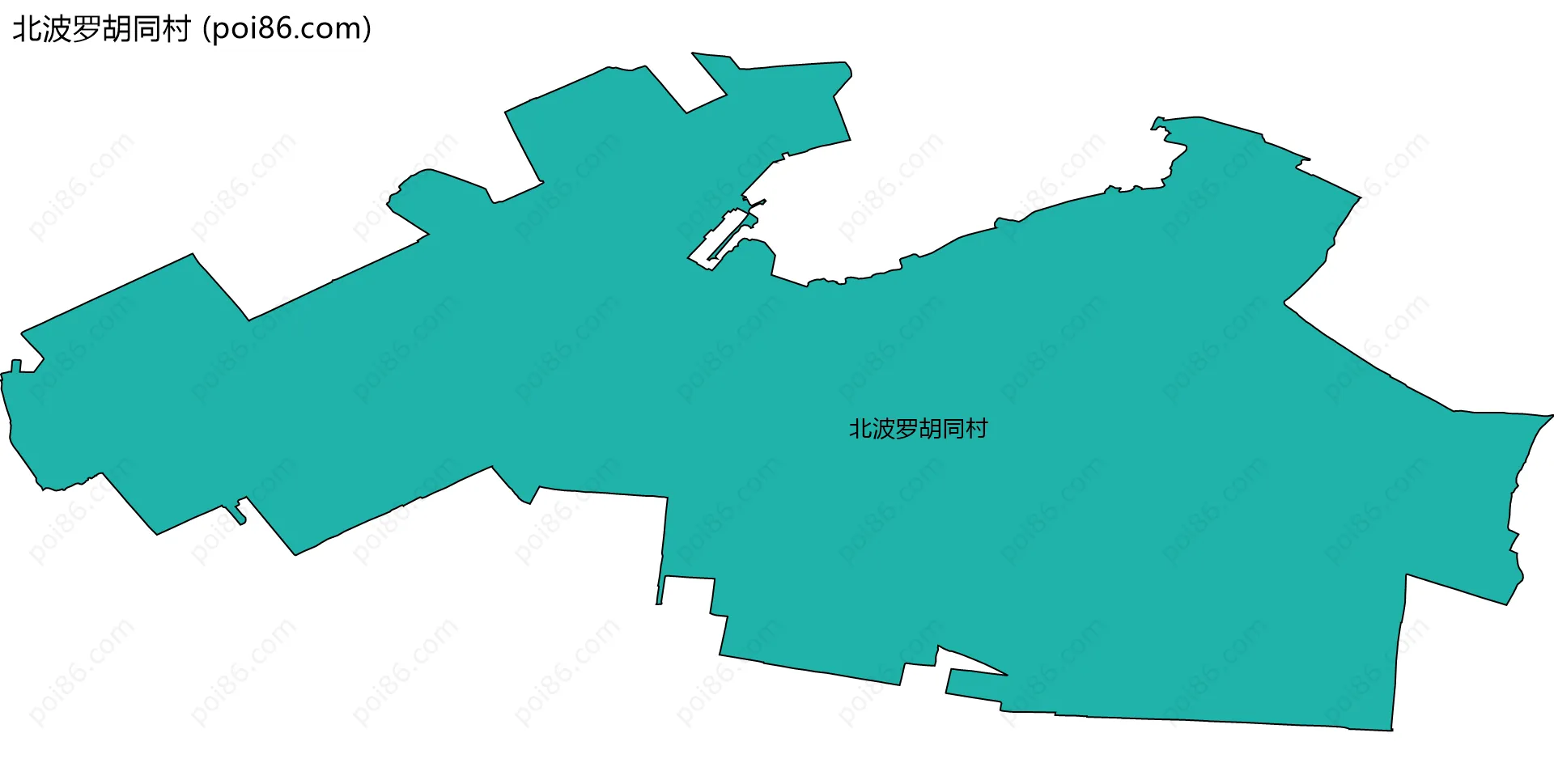 北波罗胡同村边界地图