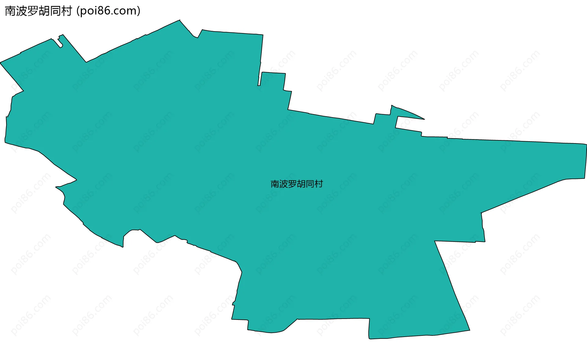 南波罗胡同村边界地图