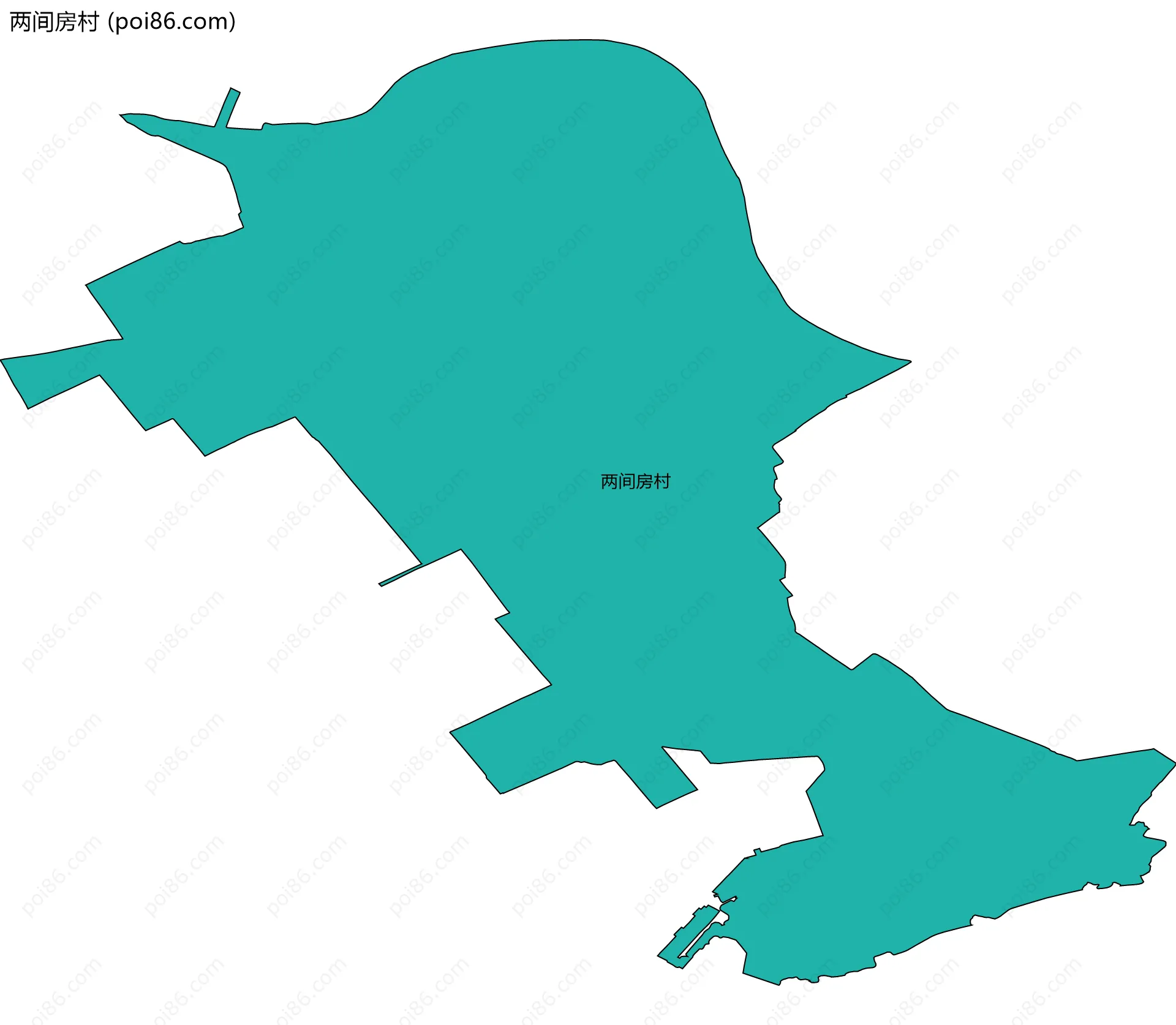两间房村边界地图