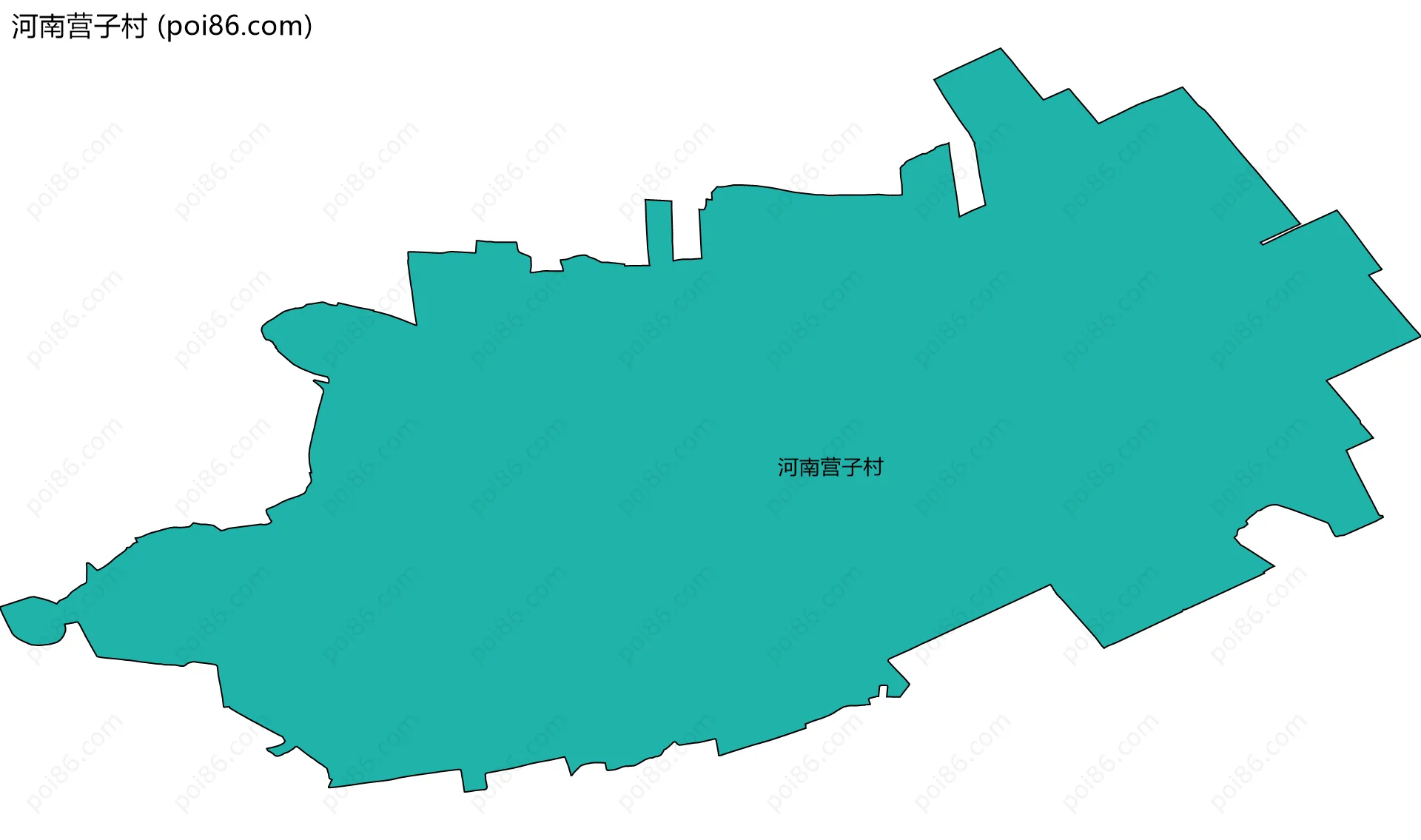 河南营子村边界地图