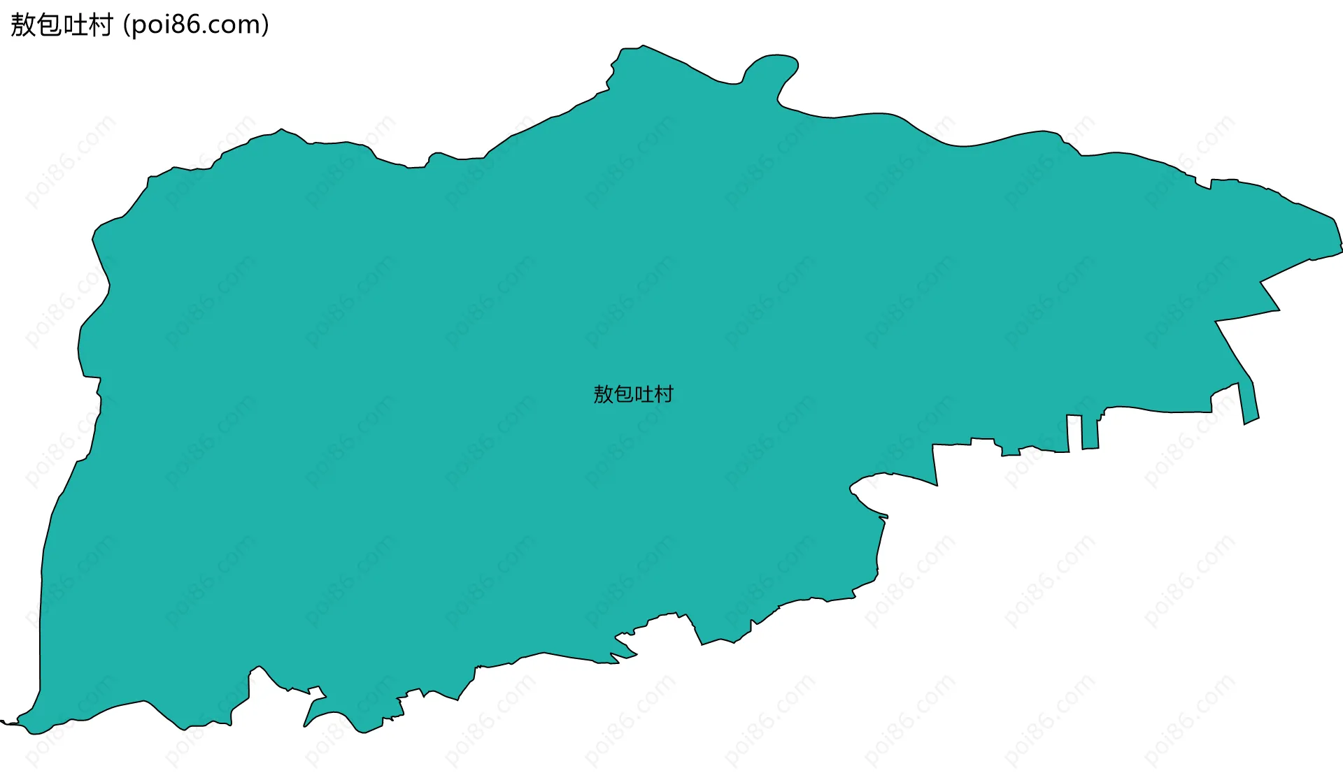 敖包吐村边界地图