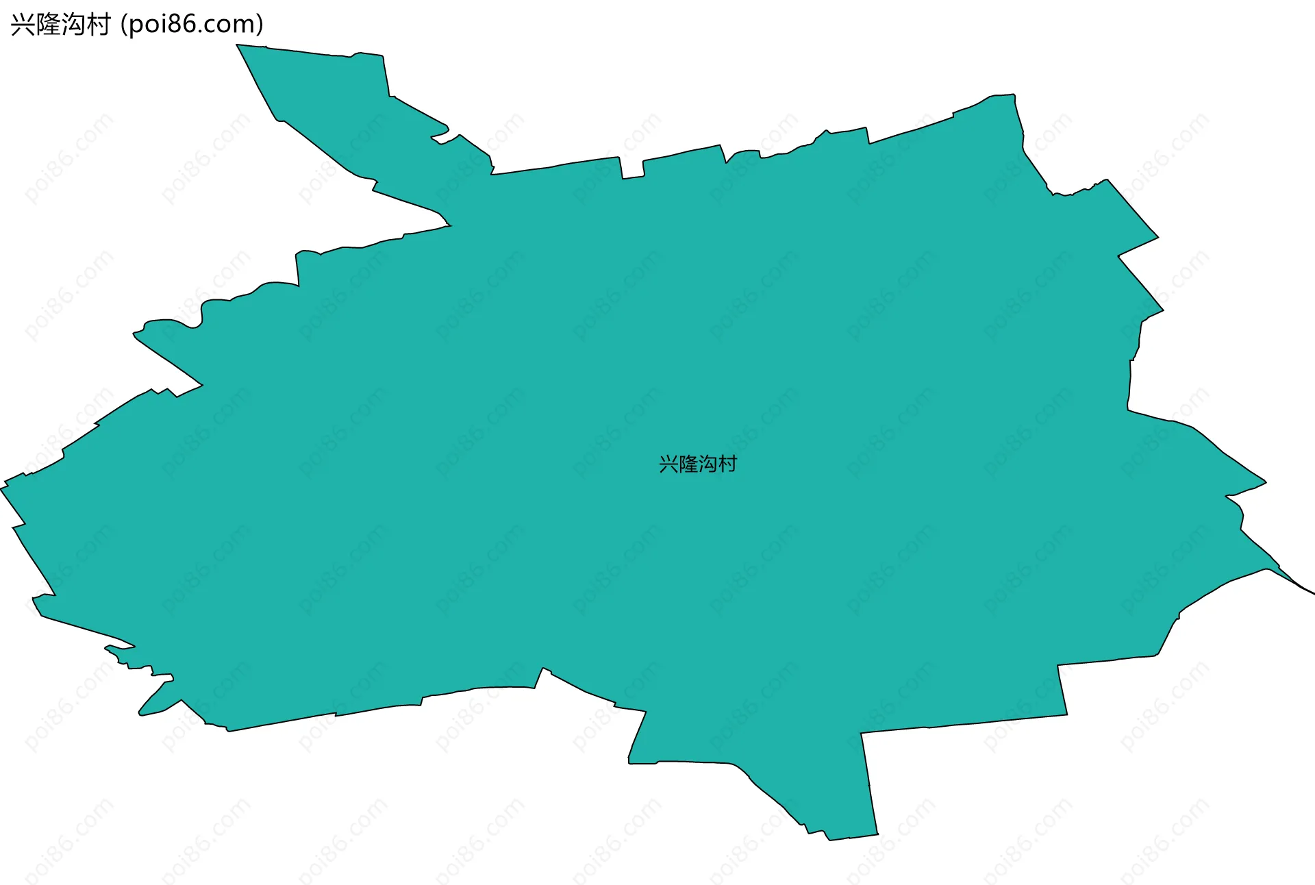 兴隆沟村边界地图