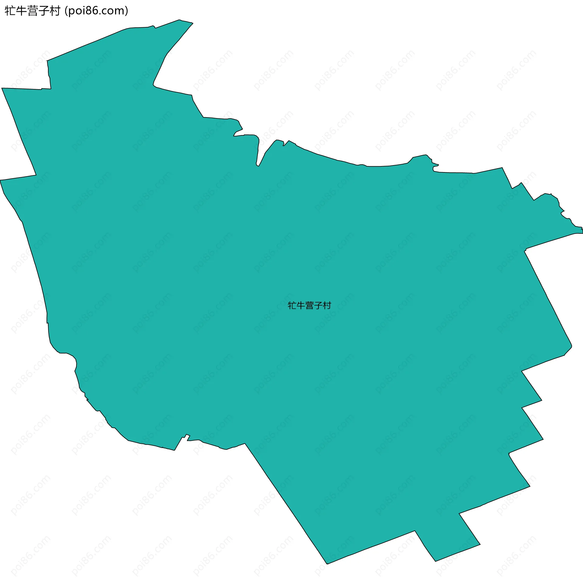 牤牛营子村边界地图